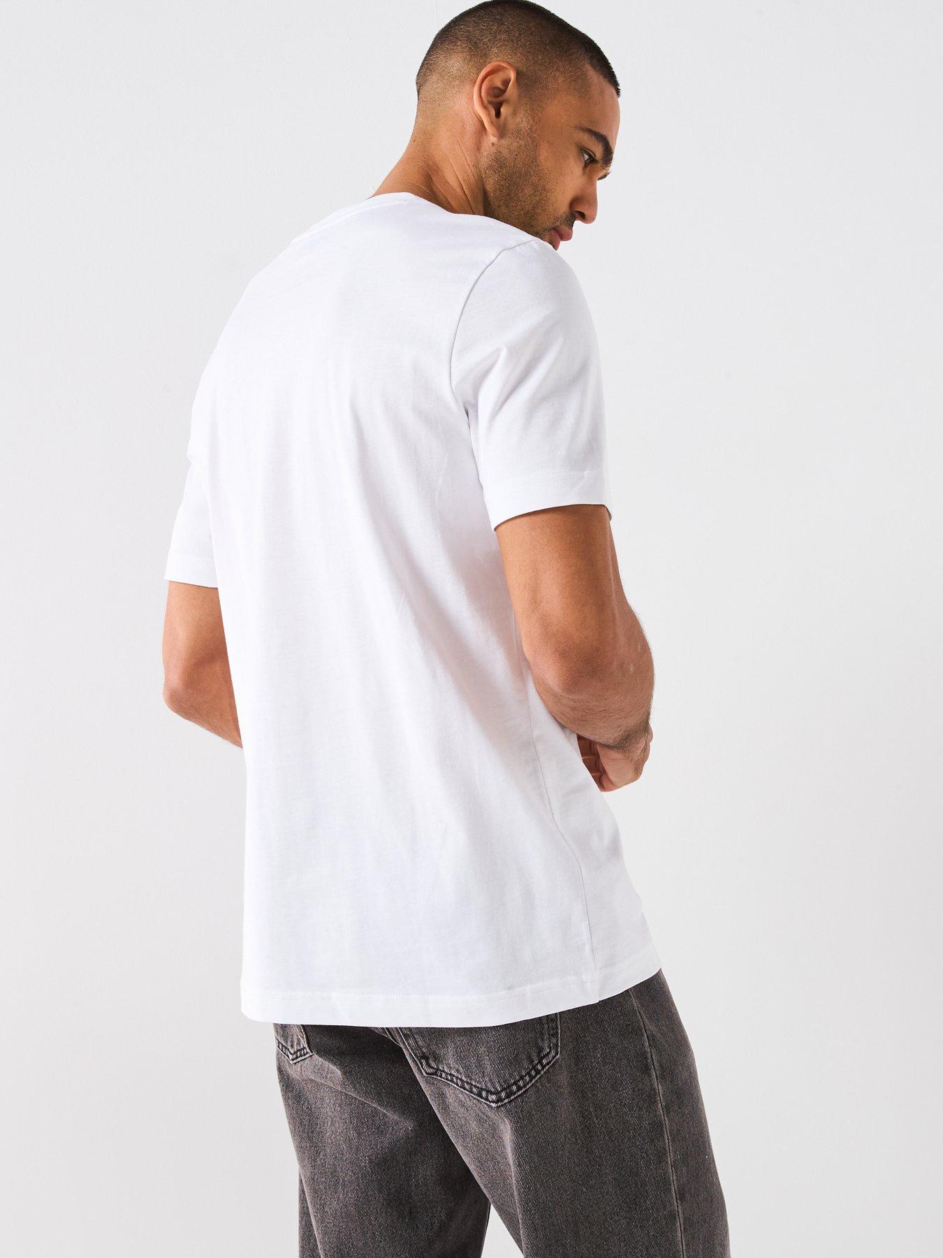 Image 2 of 5 of BOSS Wheel Regular Fit Box Logo T-Shirt - White