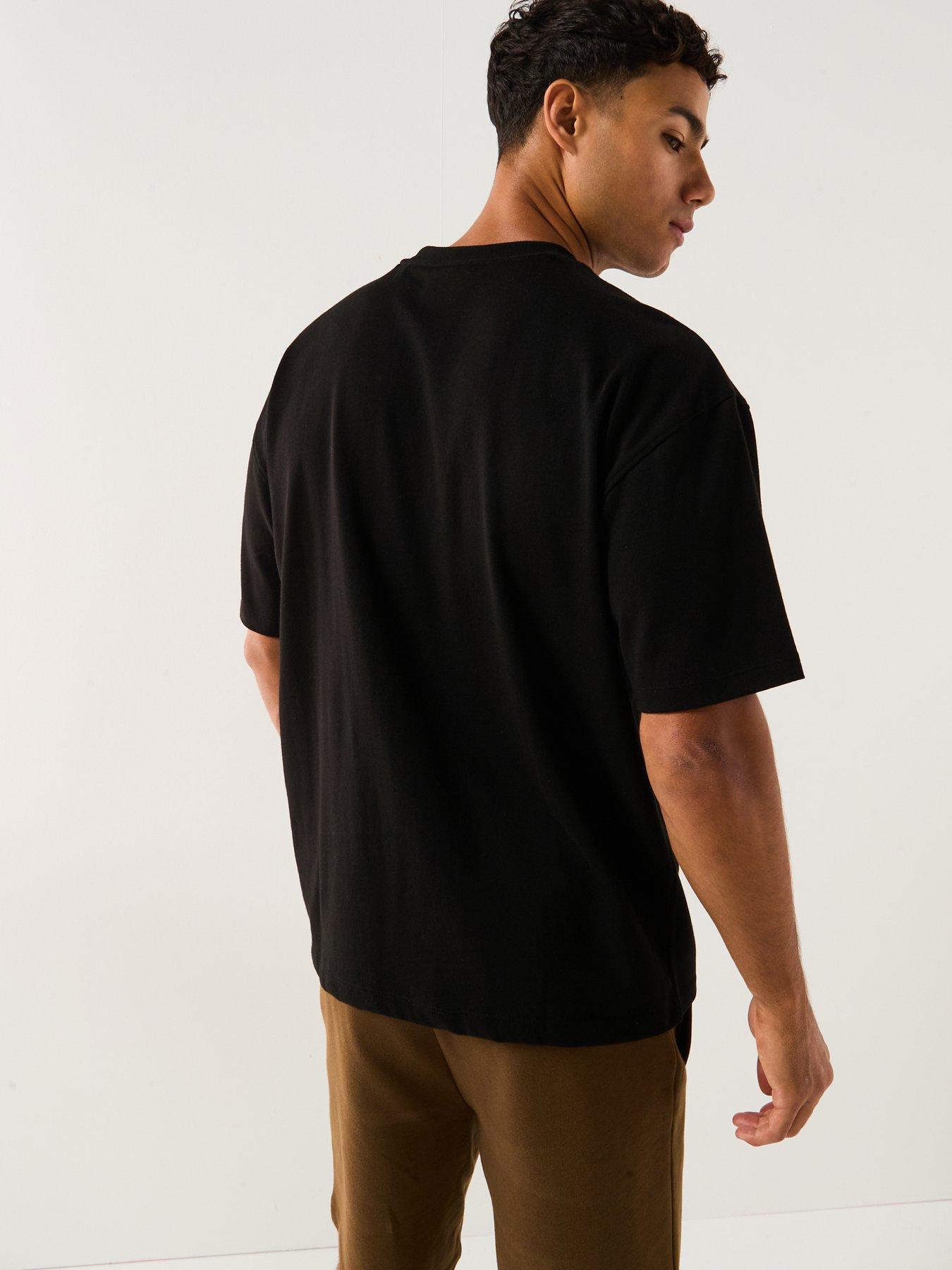 Image 2 of 5 of HUGO Oversized Fit Digraph Doves Graphic T-Shirt - Black