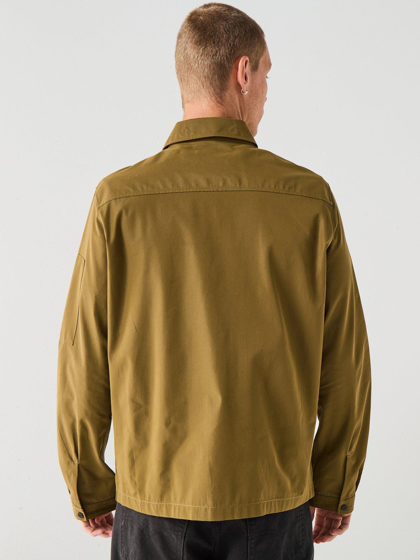 Image 2 of 6 of HUGO Emmond Patch Pocket Logo Zit Thru Overshirt - Green