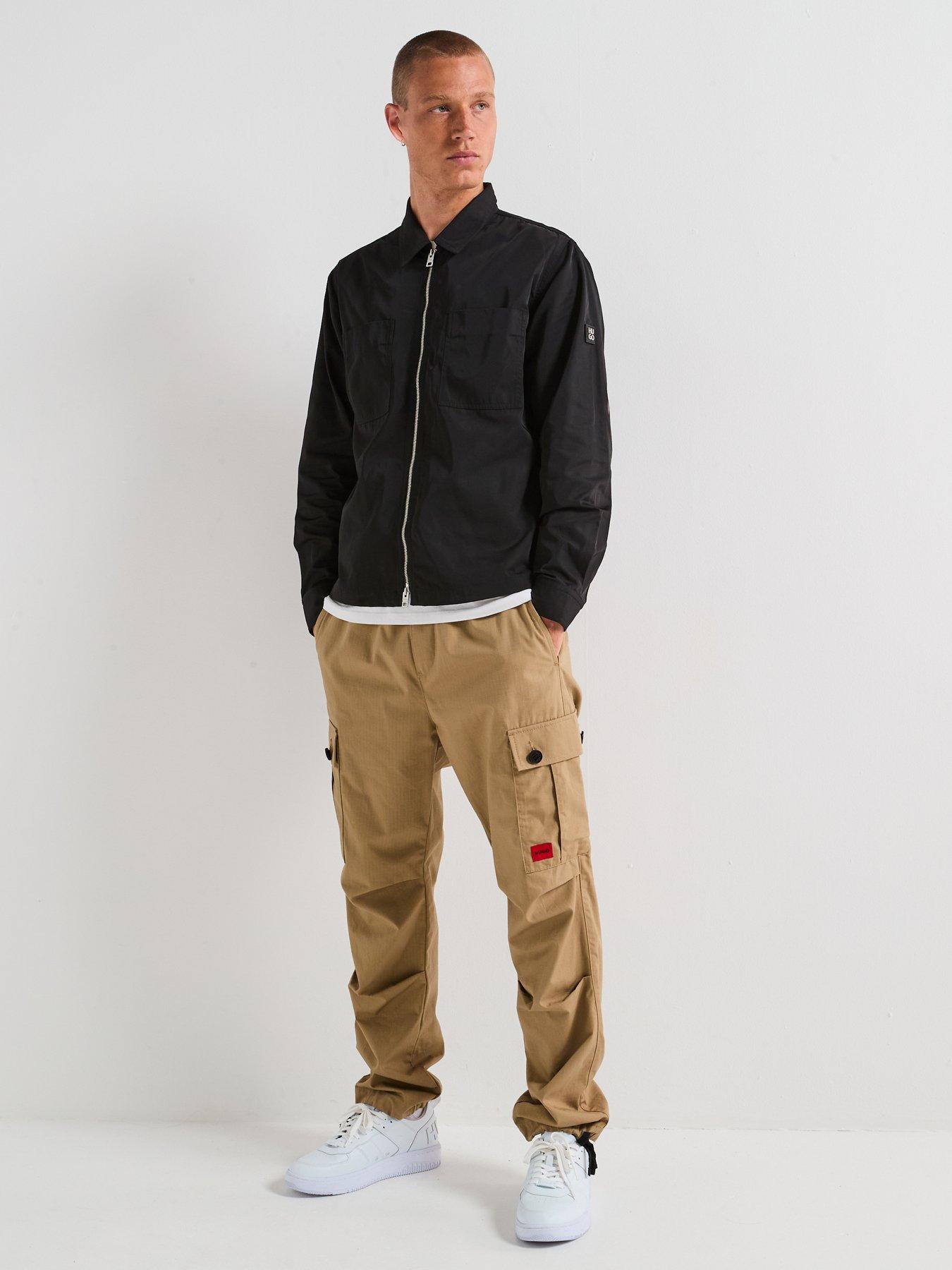 hugo-oversized-fit-evalom-arm-badge-nylon-shirt-blackback