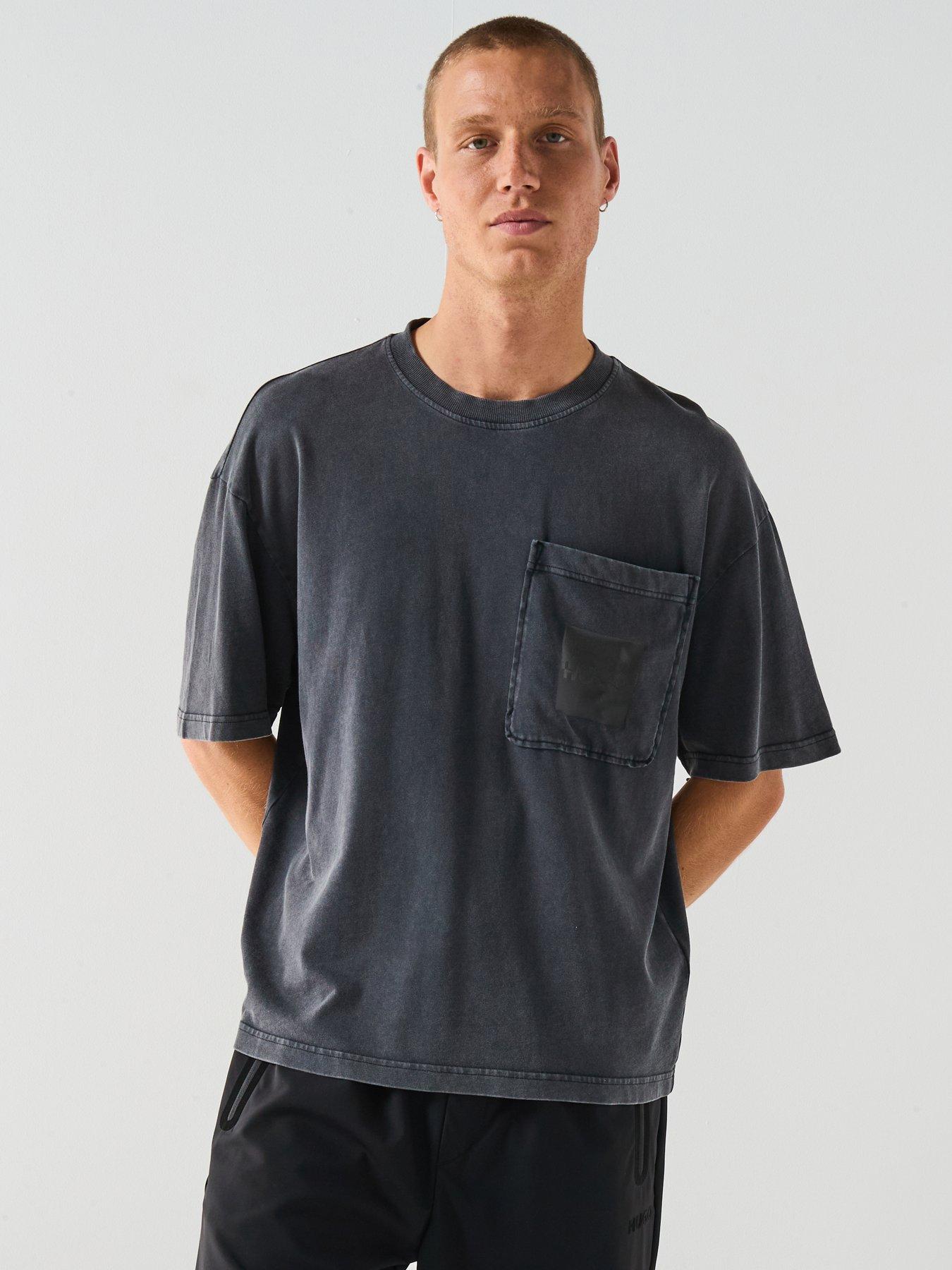hugo-oversized-fit-darfel-acid-washed-pocket-t-shirt-black
