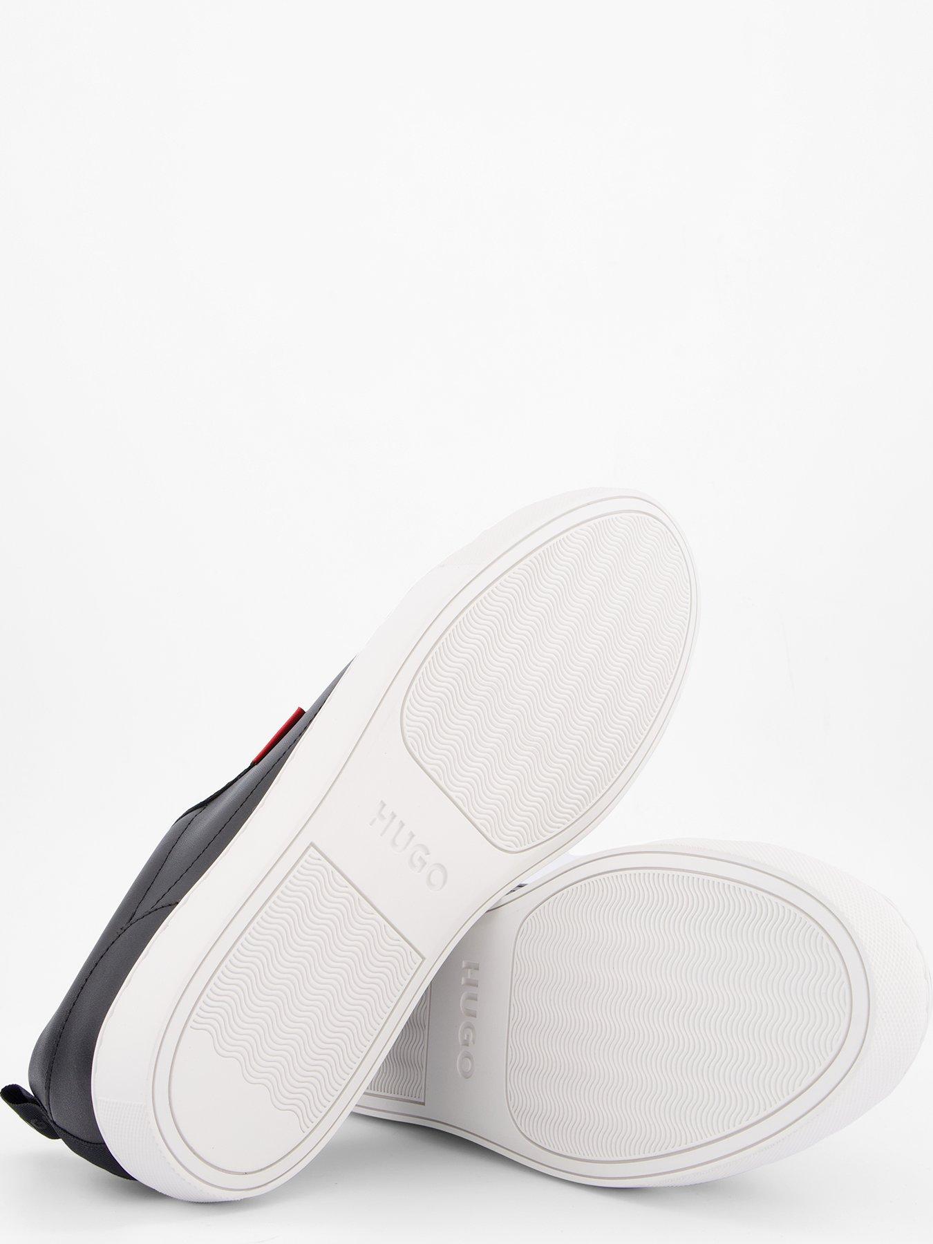 Image 4 of 7 of HUGO Morrie Leather Tennis Trainer - Black