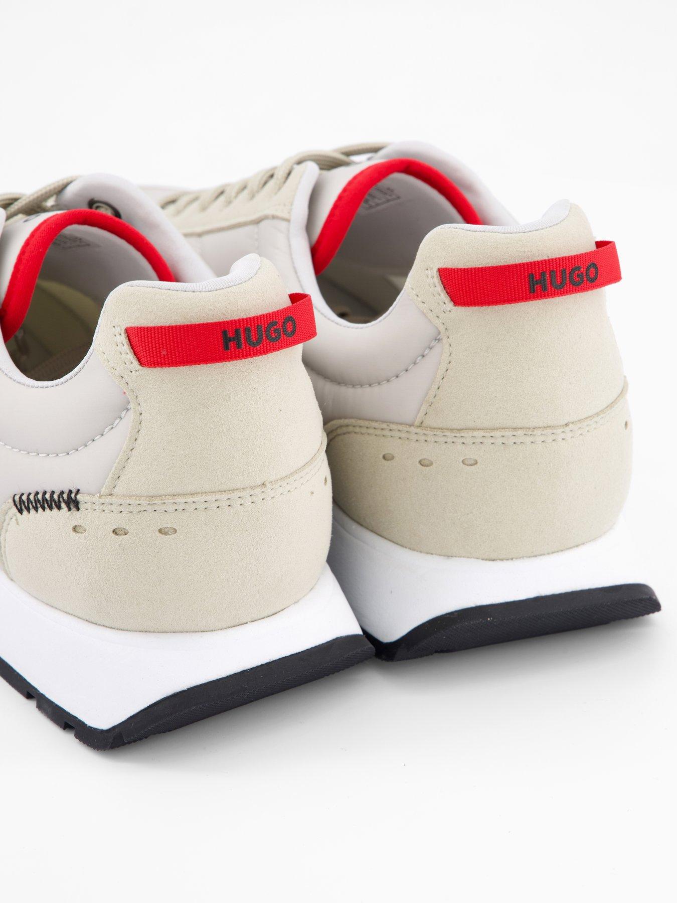 Image 6 of 7 of HUGO Icelin Nylon Runner Trainers - Beige