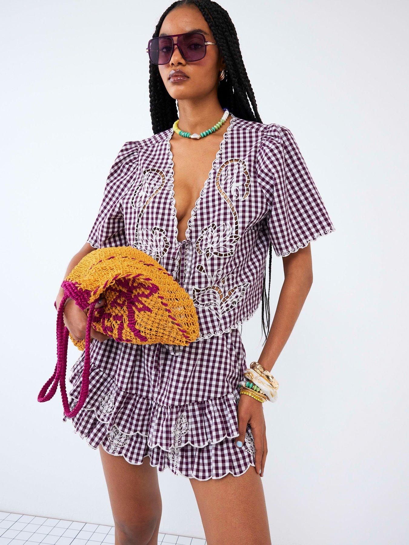 river-island-gingham-short-sleeve-tie-front-top-redoutfit