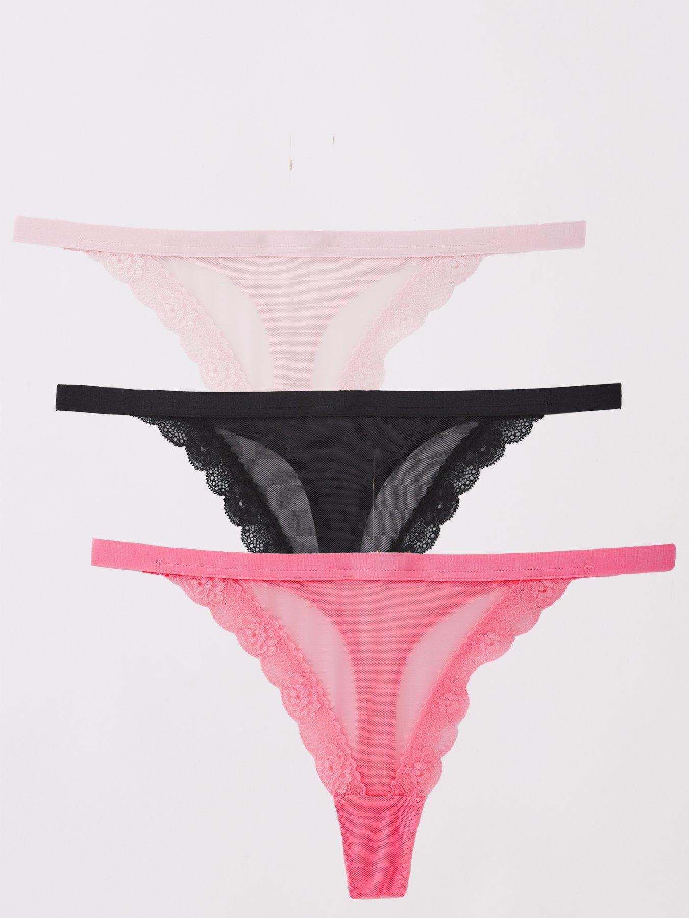 DORINA Misha 3pk String - Pink/Black