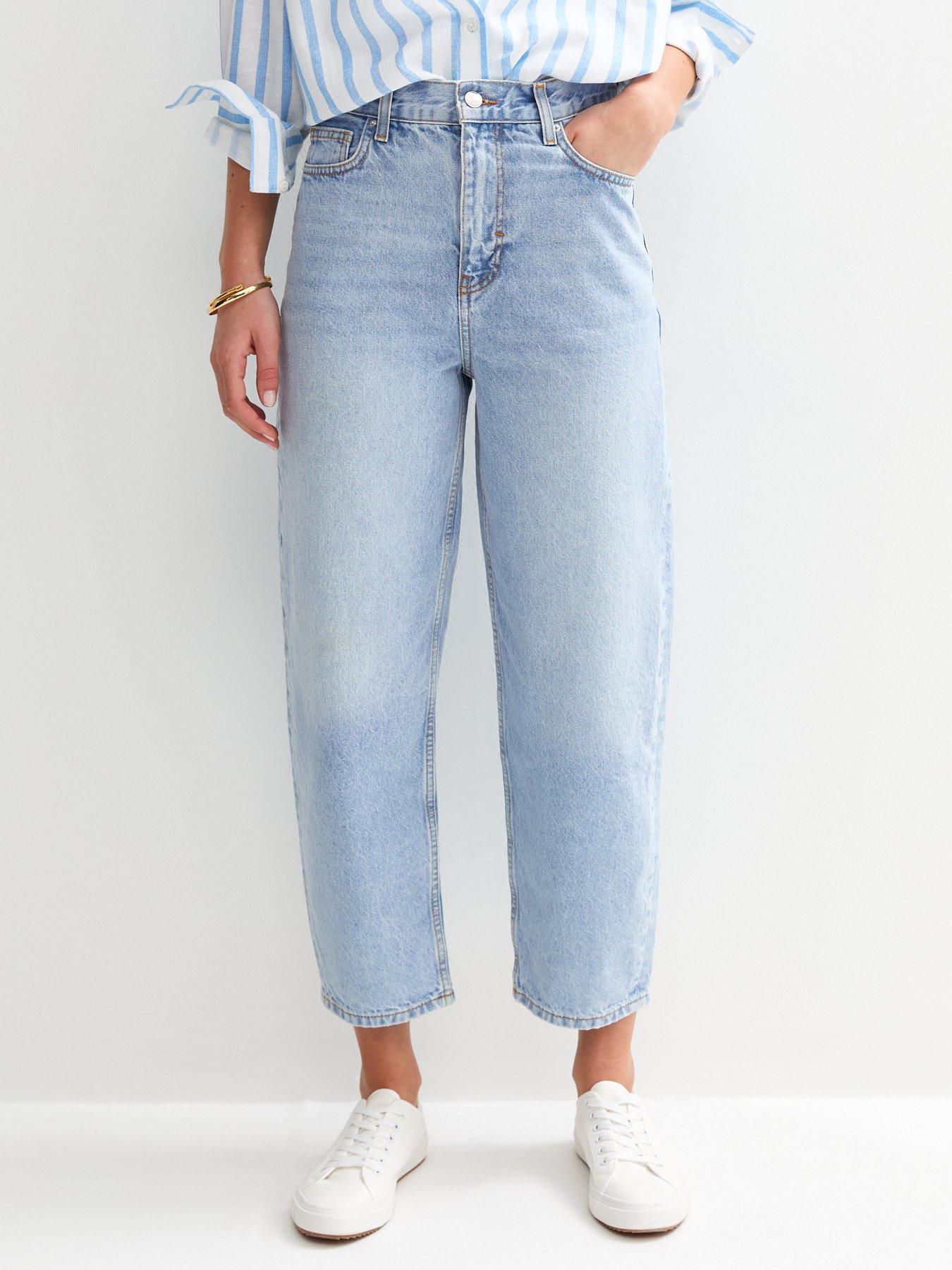 New Look Barrel Leg Denim Jeans - Light Blue