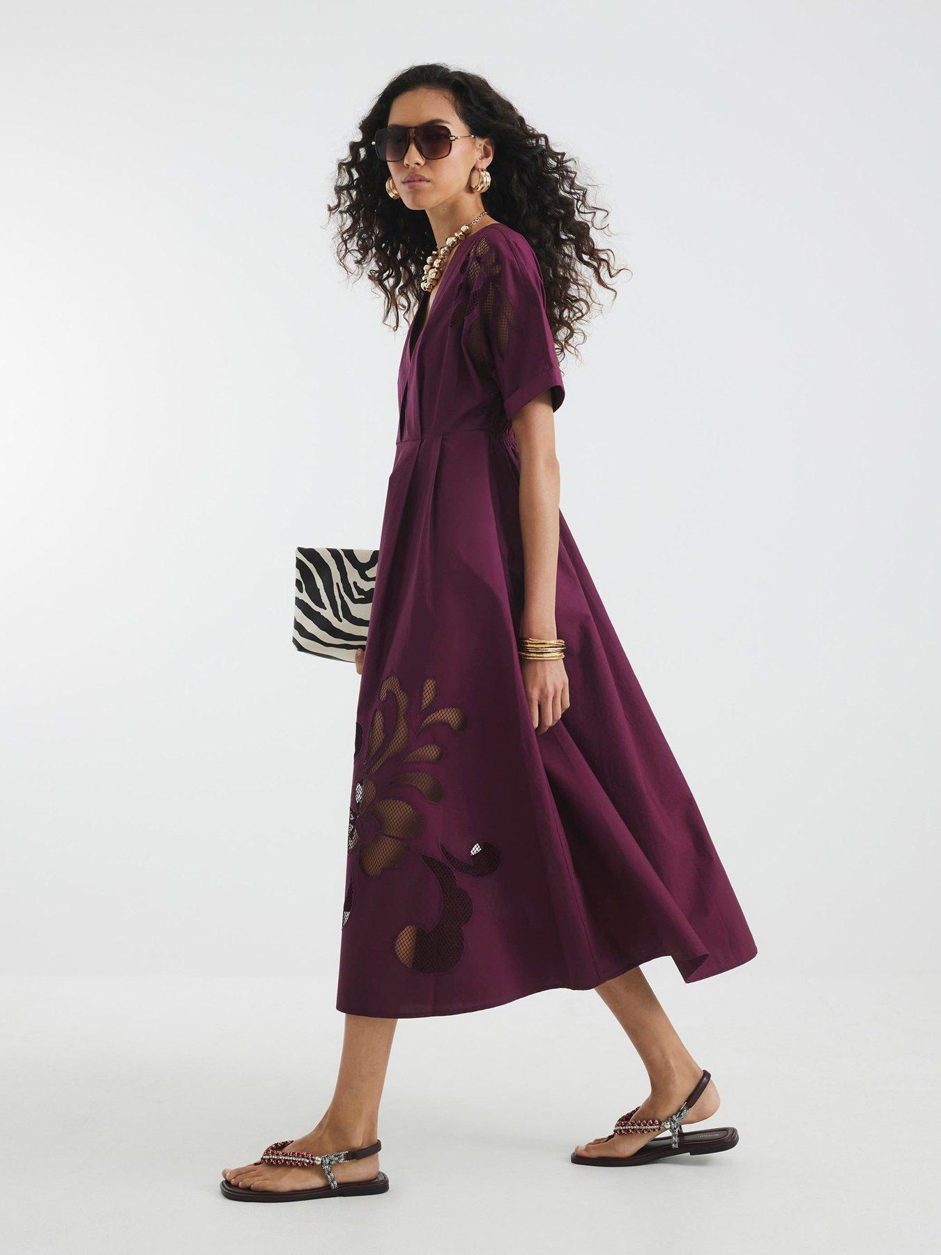 river-island-cutwork-midi-dress-red