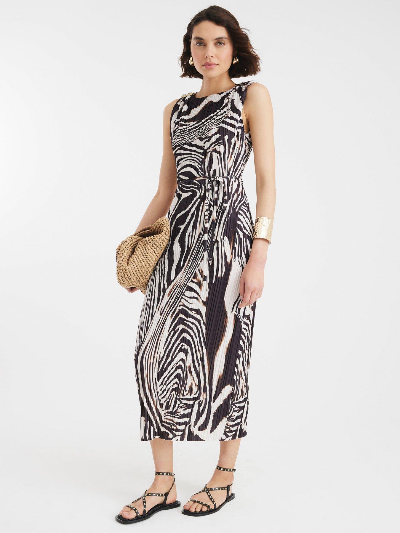 River Island Shoulder Trim Midi Dress - Black