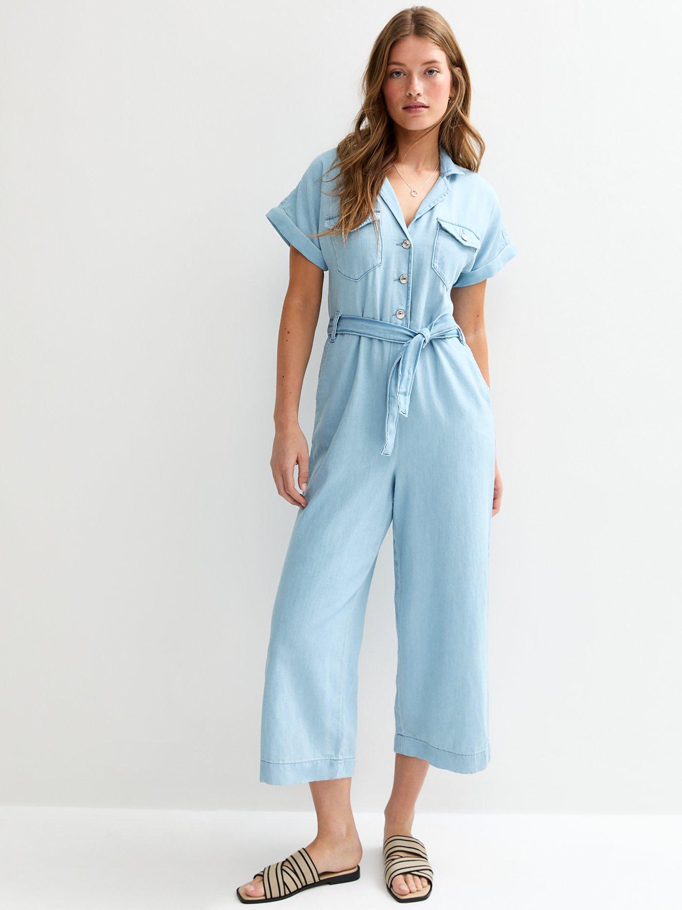 new-look-belted-denim-jumpsuit-light-blue