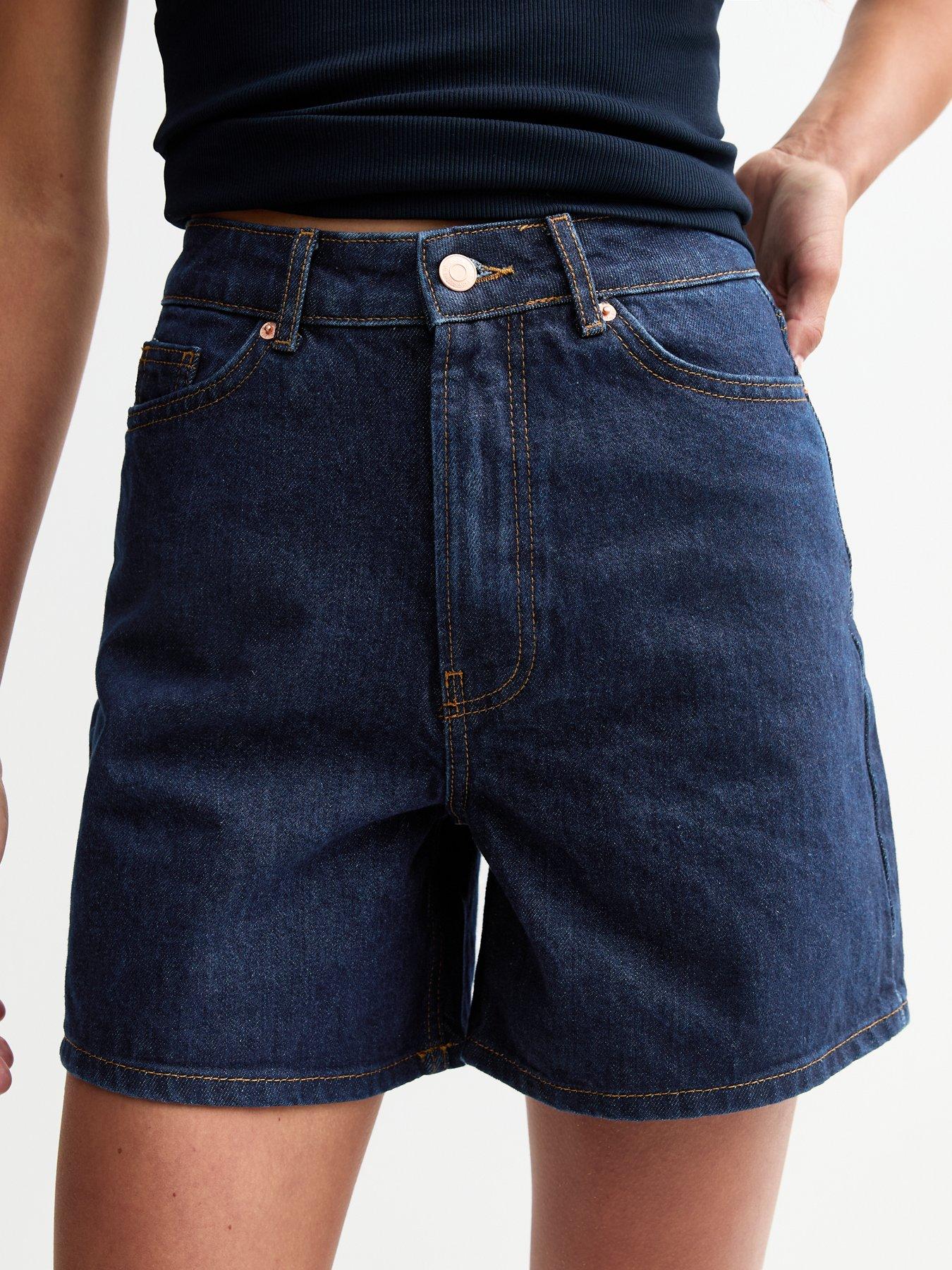 new-look-navy-a-line-denim-shorts-blueoutfit