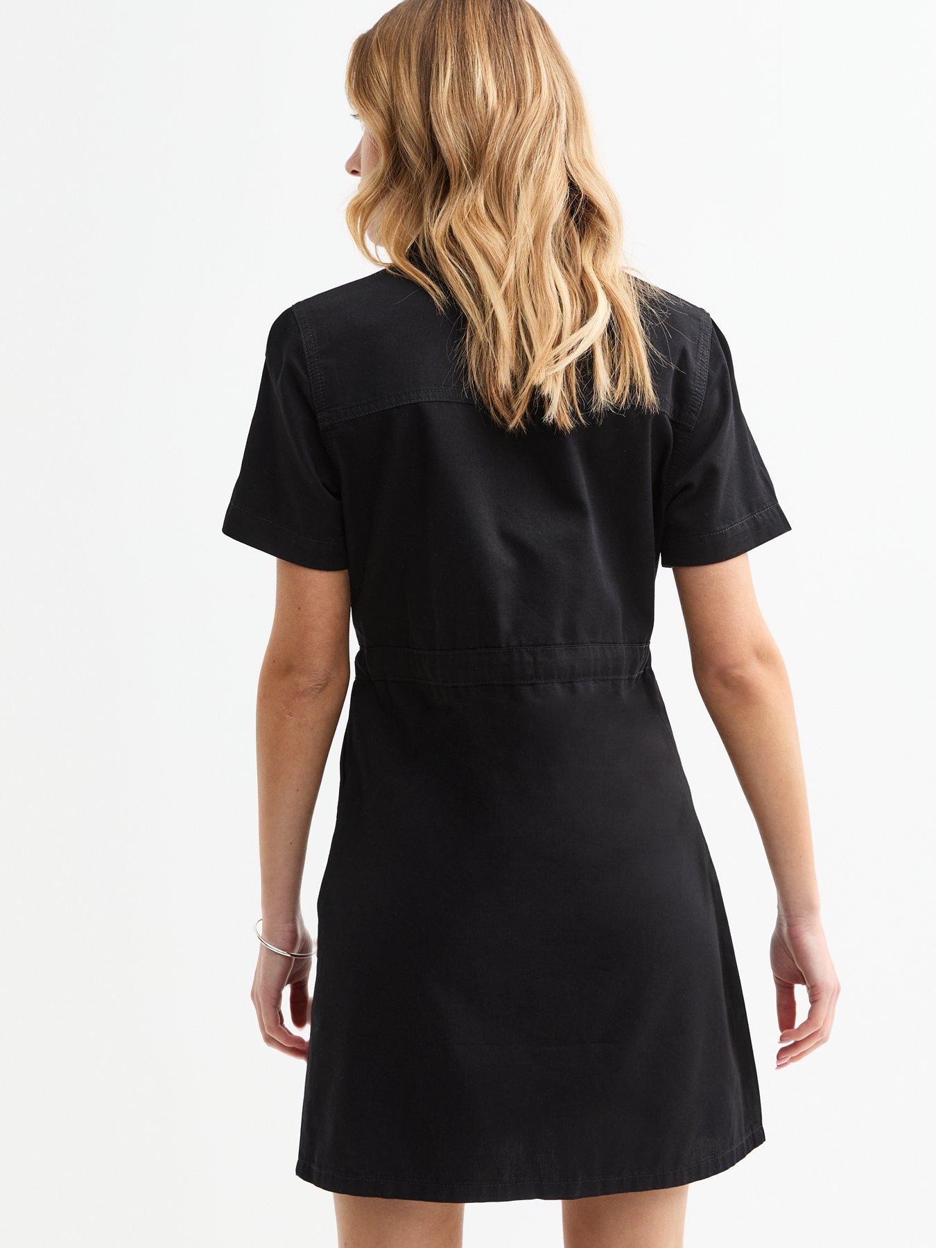 black mini dress with lace trim SERENADE LACE MINI DRESS | BLACK — THIRD FORM main image 0