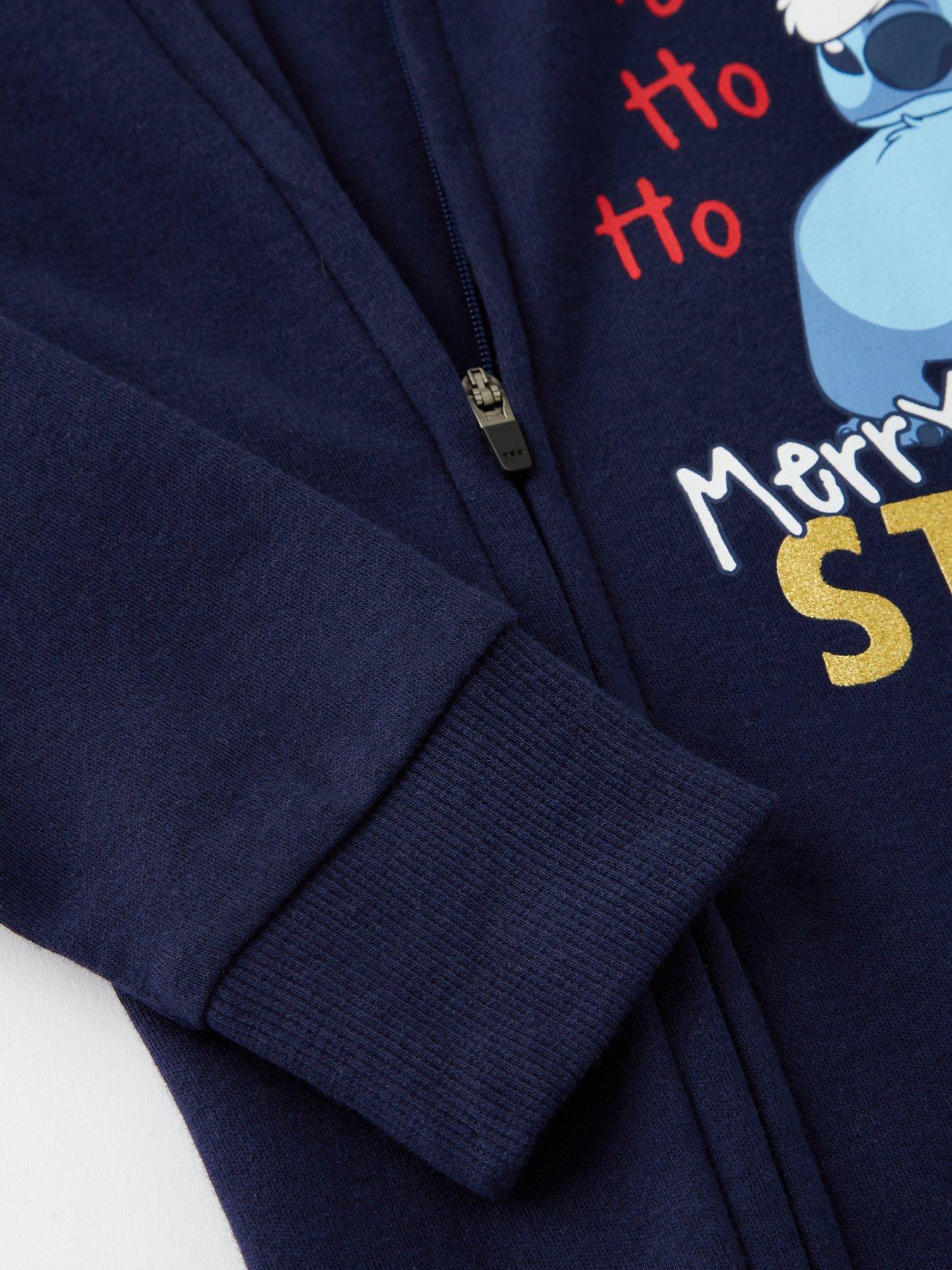 Image 4 of 5 of Disney Lilo & Stitch Baby Disney Lilo &amp; Stitch Festive Family Sleepsuit - Blue