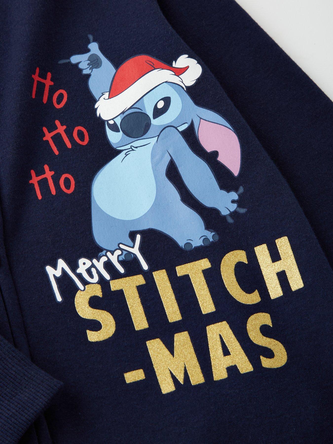 Image 5 of 5 of Disney Lilo & Stitch Baby Disney Lilo &amp; Stitch Festive Family Sleepsuit - Blue