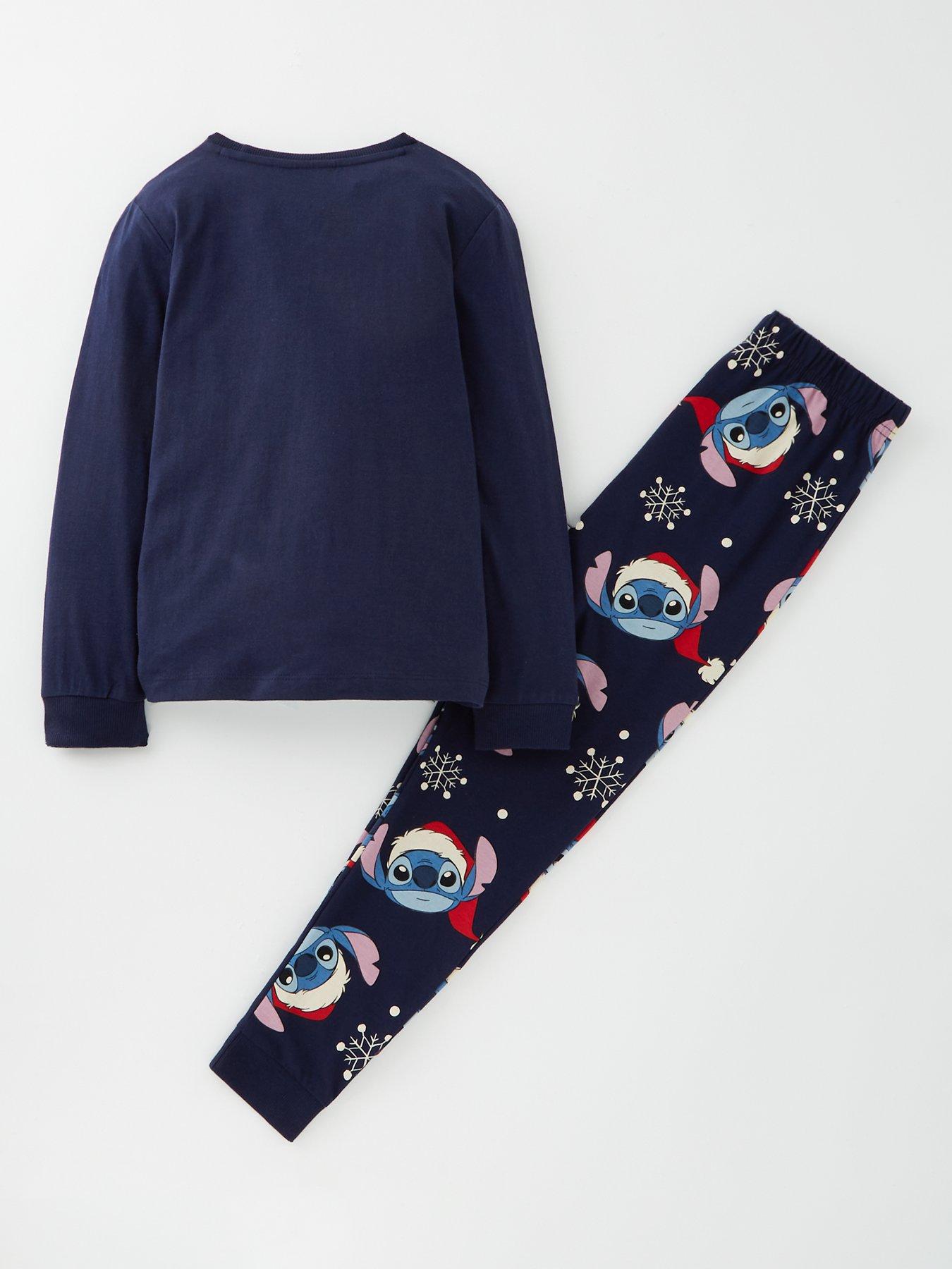 Image 3 of 5 of Disney Lilo & Stitch Kids Disney Lilo &amp; Stitch Festive Family Pyjamas - Blue