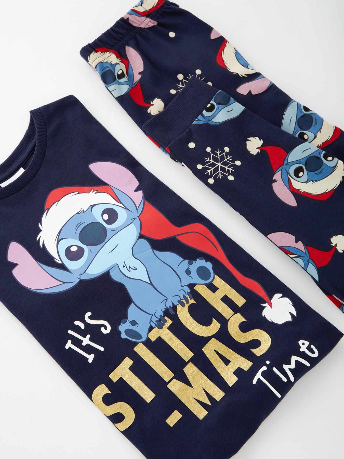 Image 4 of 5 of Disney Lilo & Stitch Kids Disney Lilo &amp; Stitch Festive Family Pyjamas - Blue