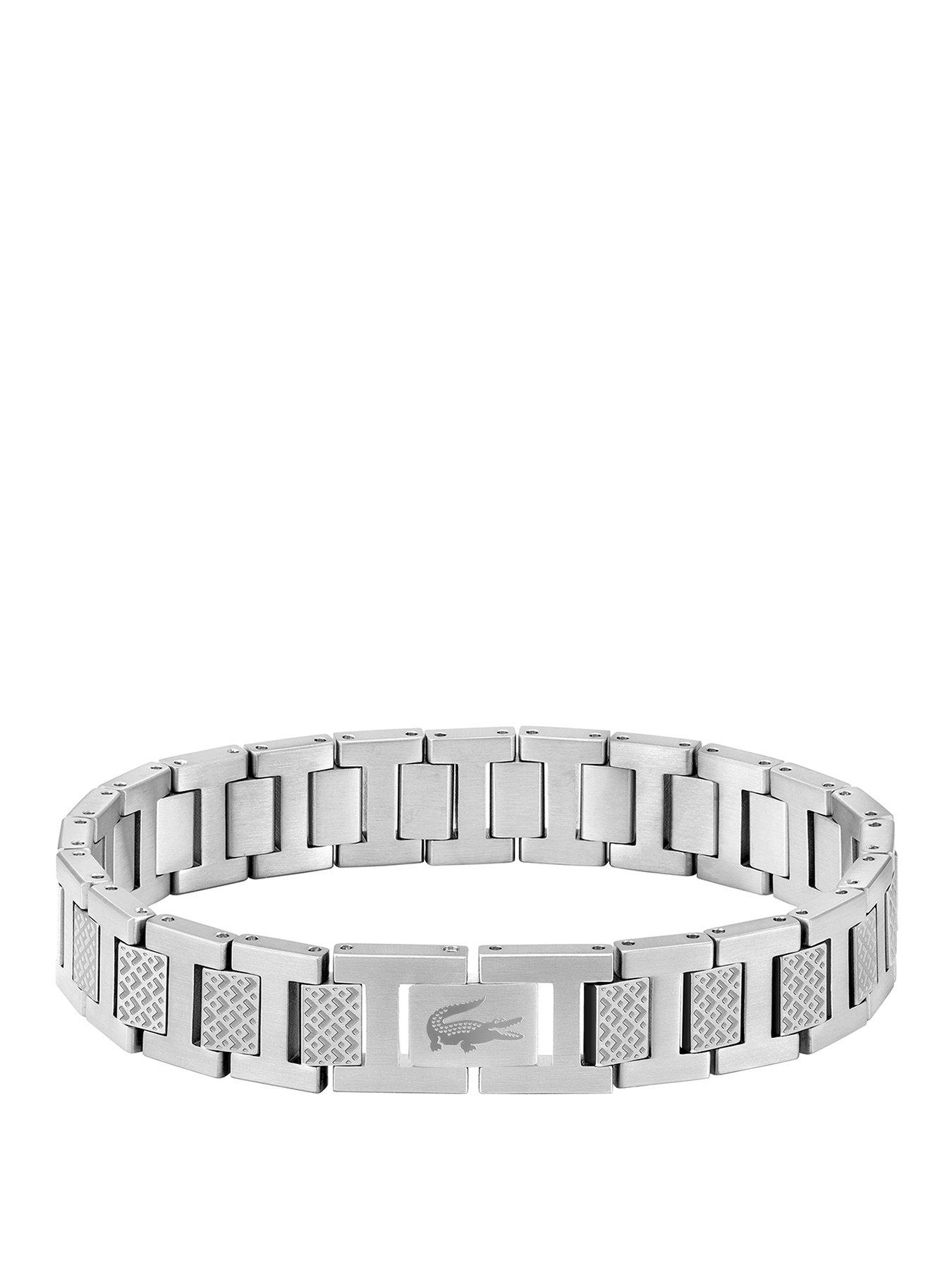 lacoste-metropole-mens-bracelet--silverstillFront