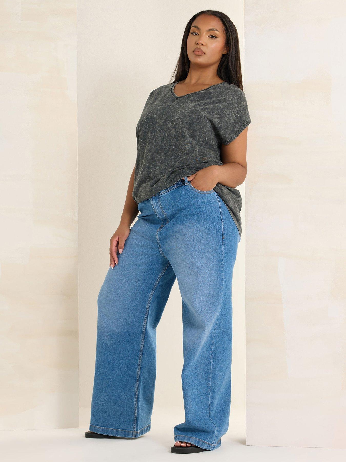 Image 3 of 4 of Yours Curve Heavy Weight Top - Grey