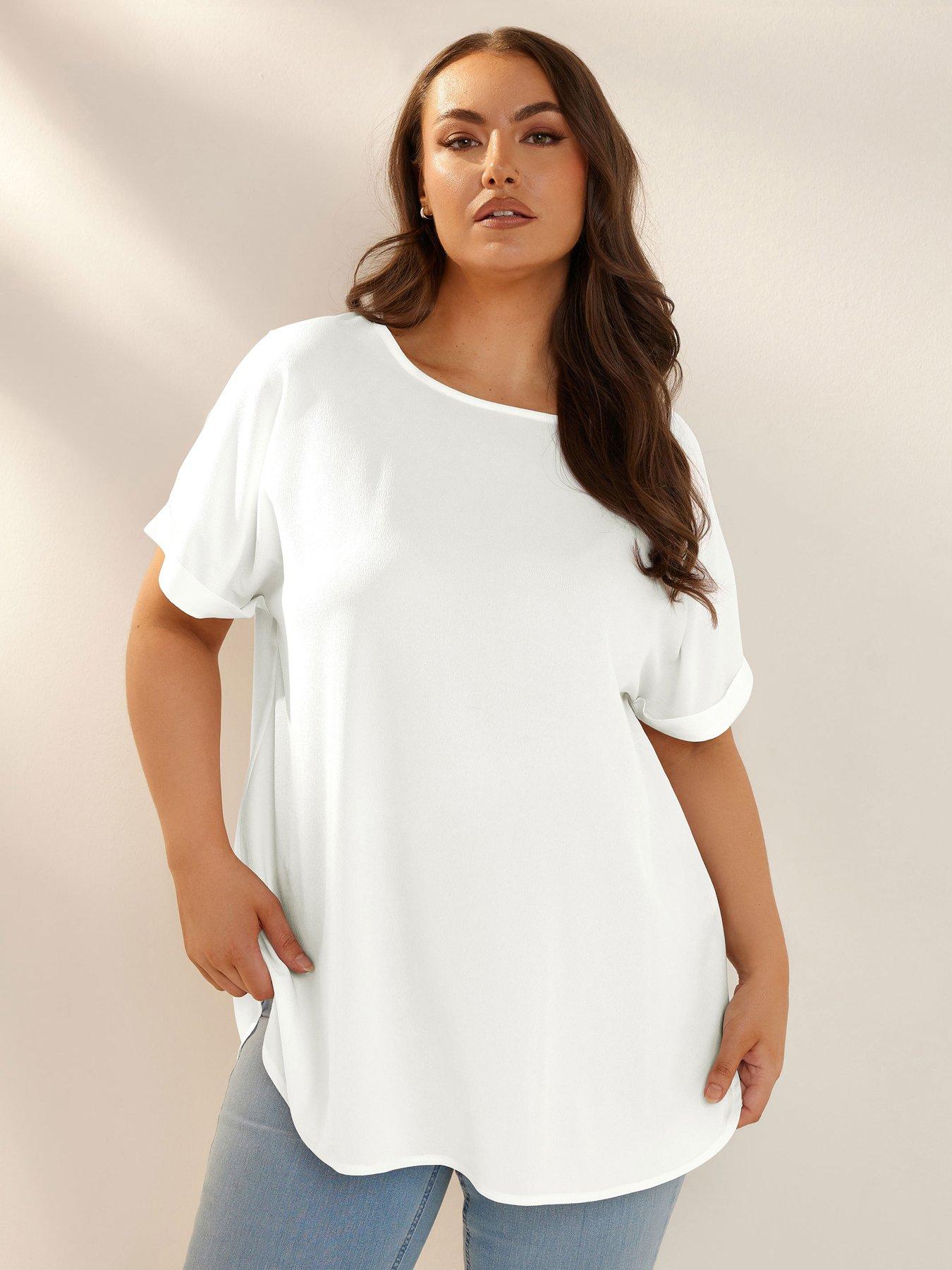 yours-curve-short-sleeve-boxy-top-white