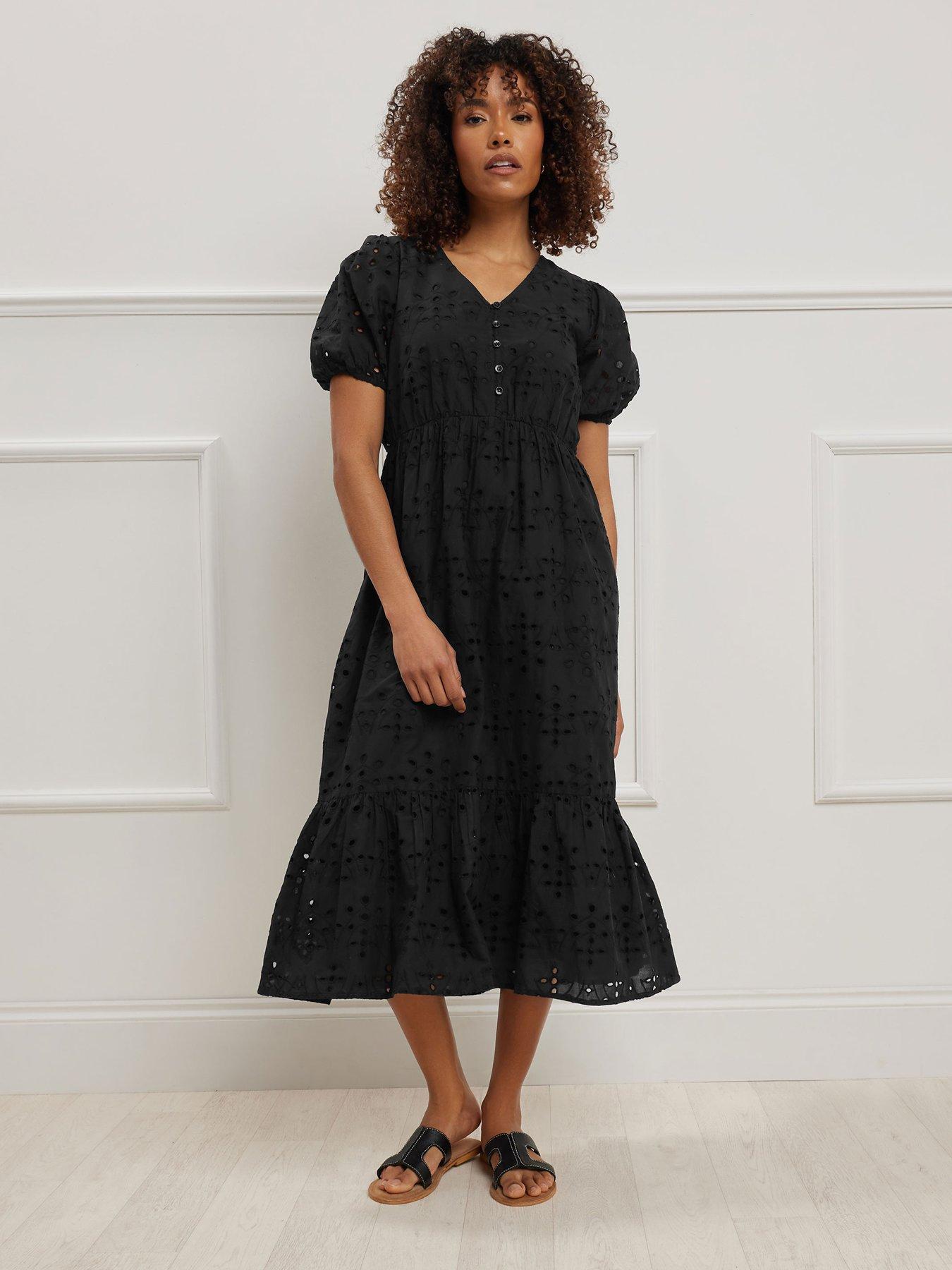 Image of M&Co Broderie Button Down Dress