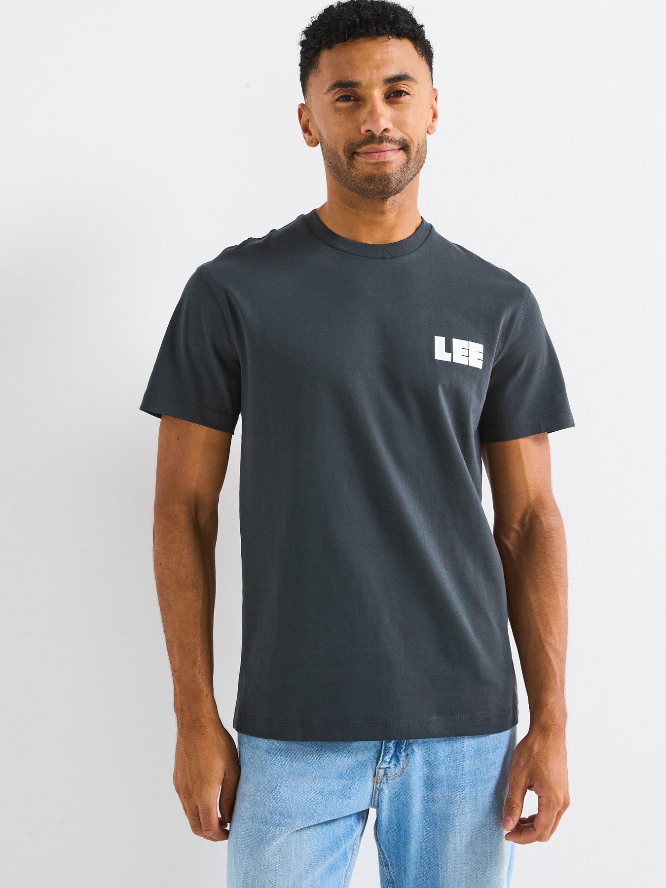 Image 1 of 5 of Lee Short Relaxed Graphic T-Shirt - Black