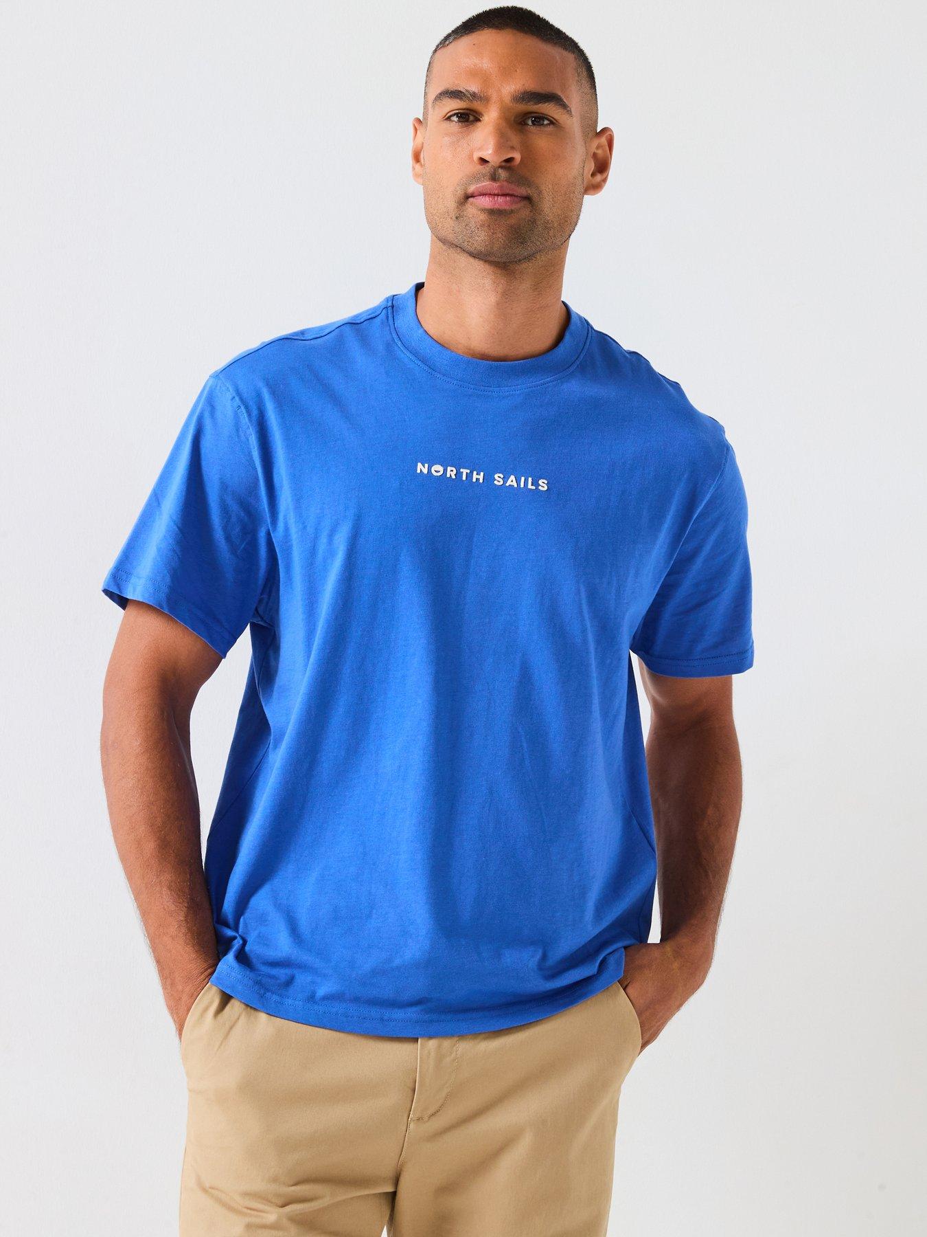 Image 1 of 6 of North Sails Centre Logo Crew Neck T-Shirt - Blue