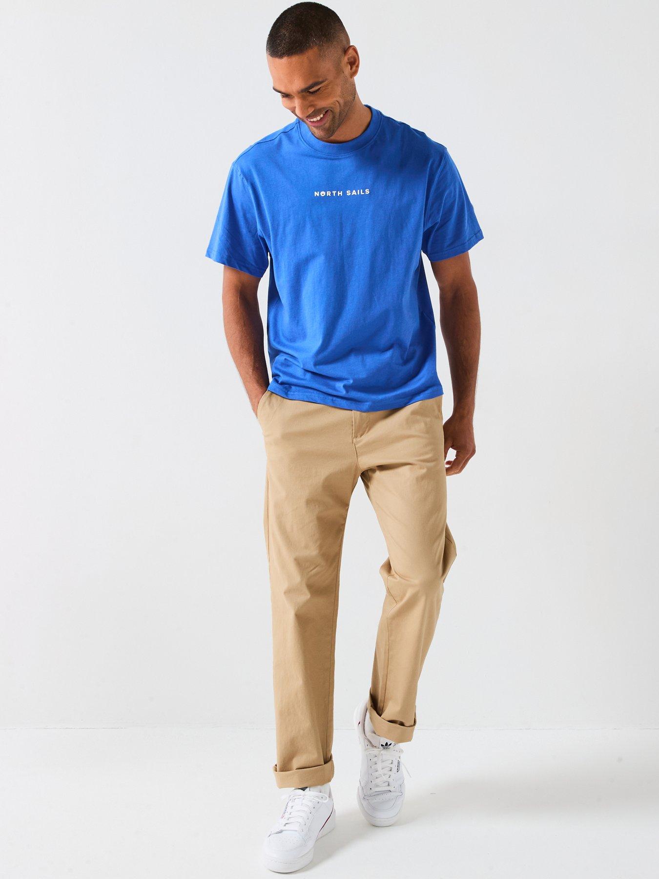 Image 3 of 6 of North Sails Centre Logo Crew Neck T-Shirt - Blue