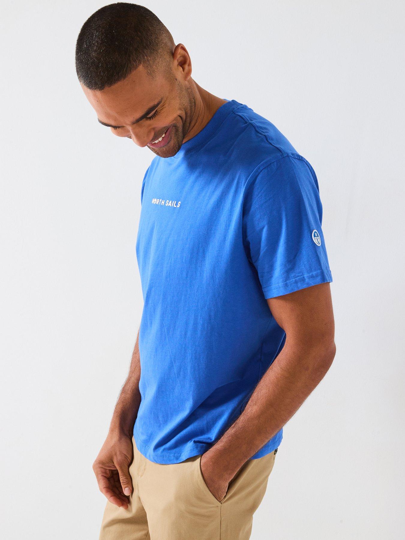 Image 5 of 6 of North Sails Centre Logo Crew Neck T-Shirt - Blue