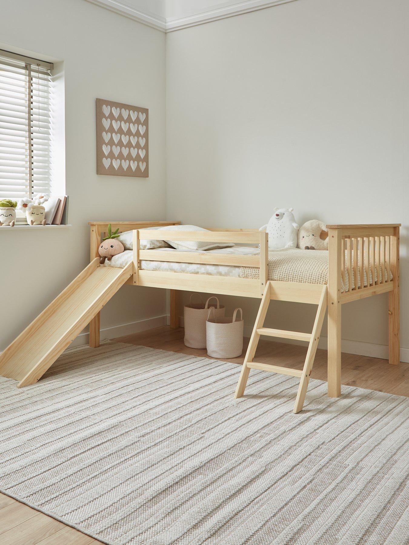 The Very Collection Novara Mid Sleeper Bed With Slide - with Mattress Options (Buy  &  SAVE!)