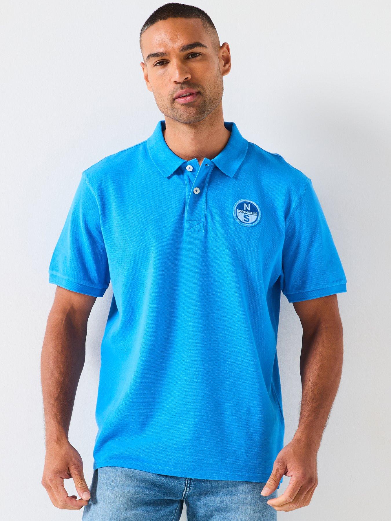 North Sails Small Logo Short Sleeve Polo Shirt - Bright Blue