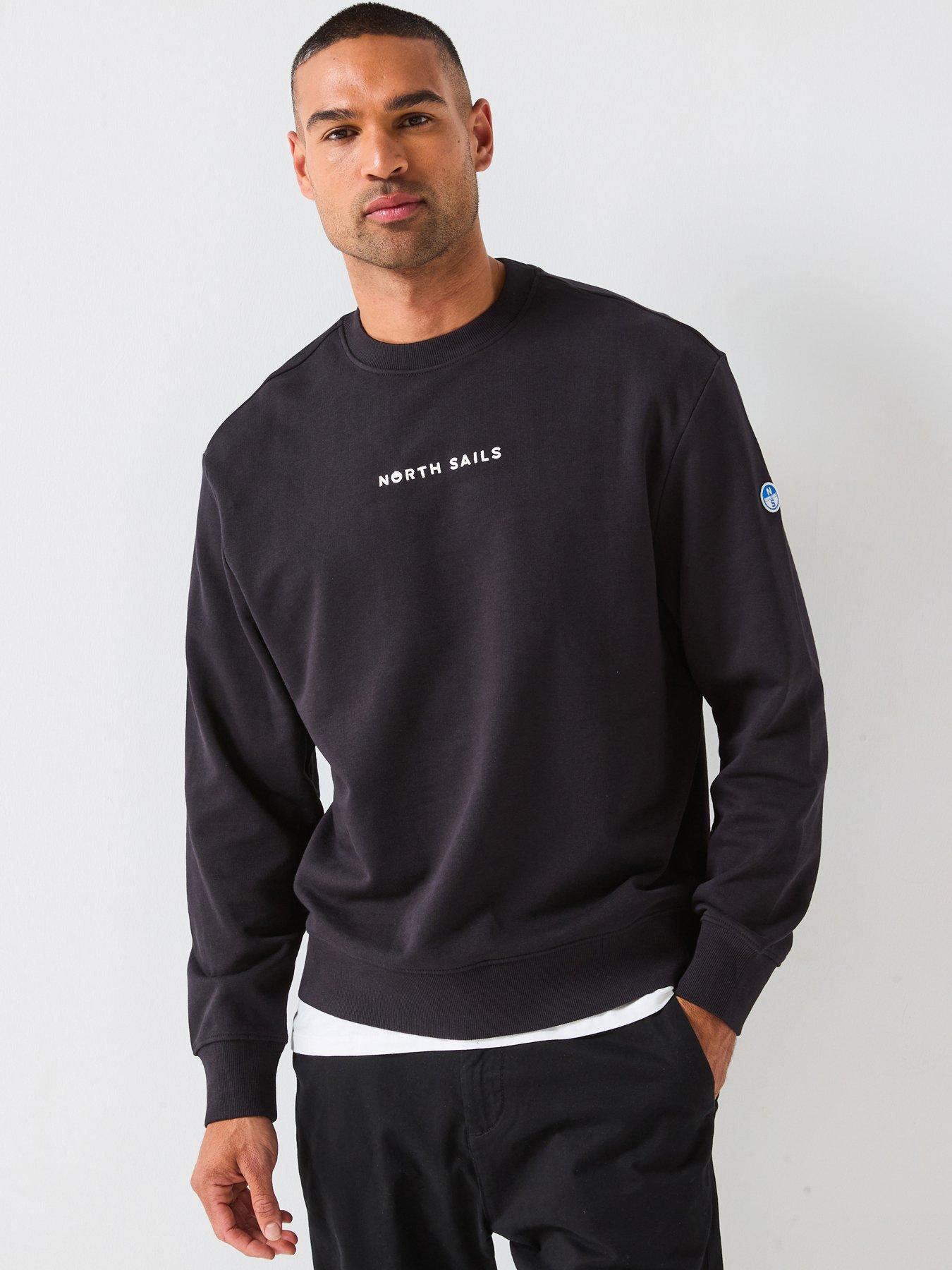 North Sails Centre Logo Crew Sweat - Black