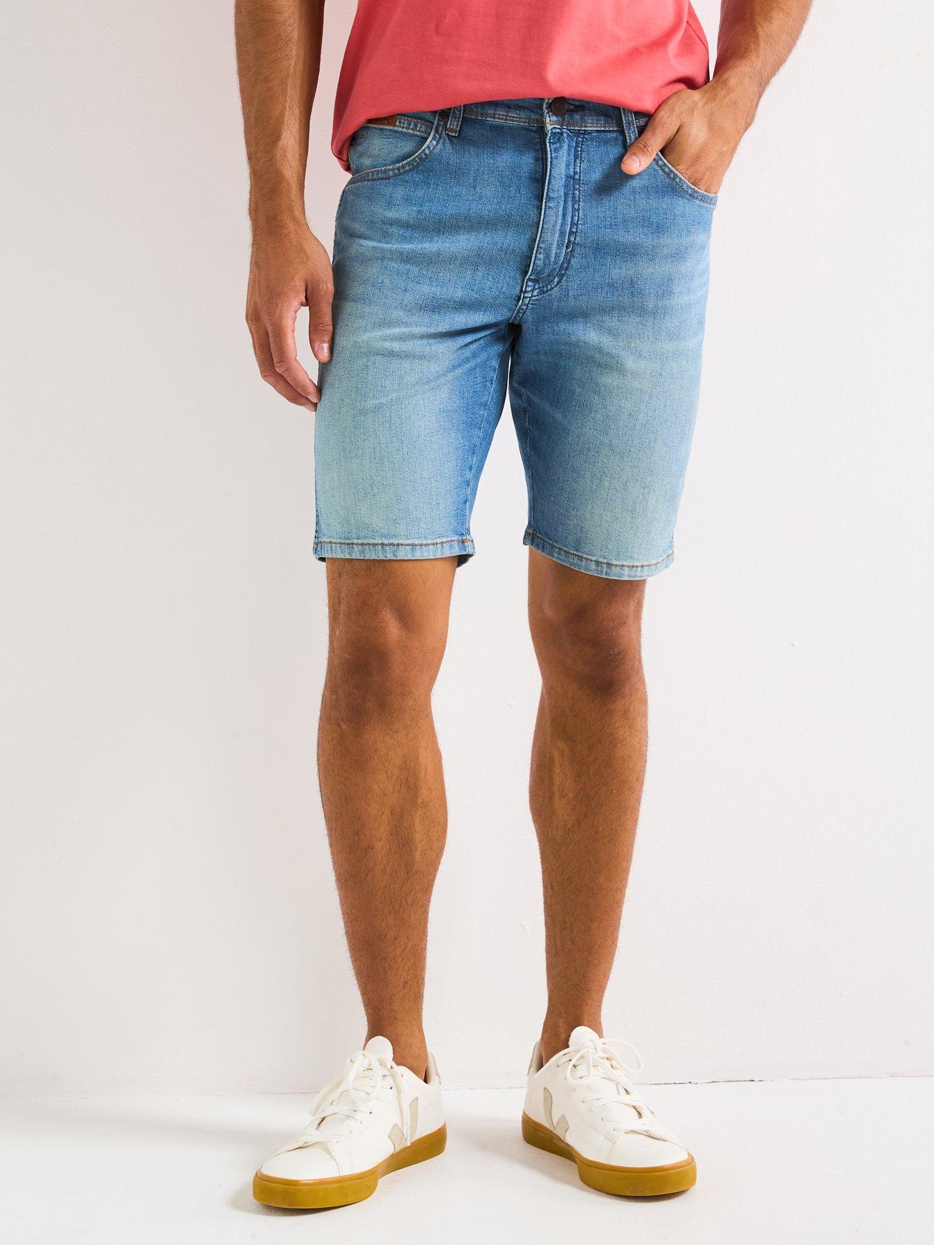 Image 1 of 4 of Wrangler Wrangler Texas Denim Shorts- Dark Blue