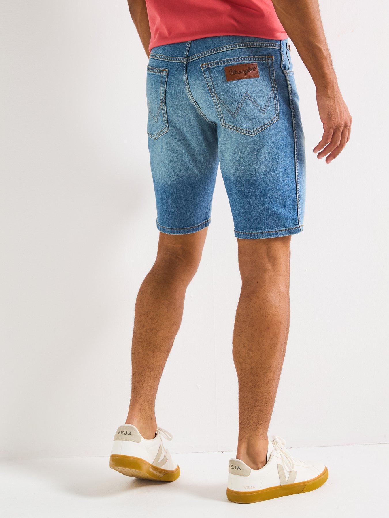 Image 2 of 4 of Wrangler Wrangler Texas Denim Shorts- Dark Blue
