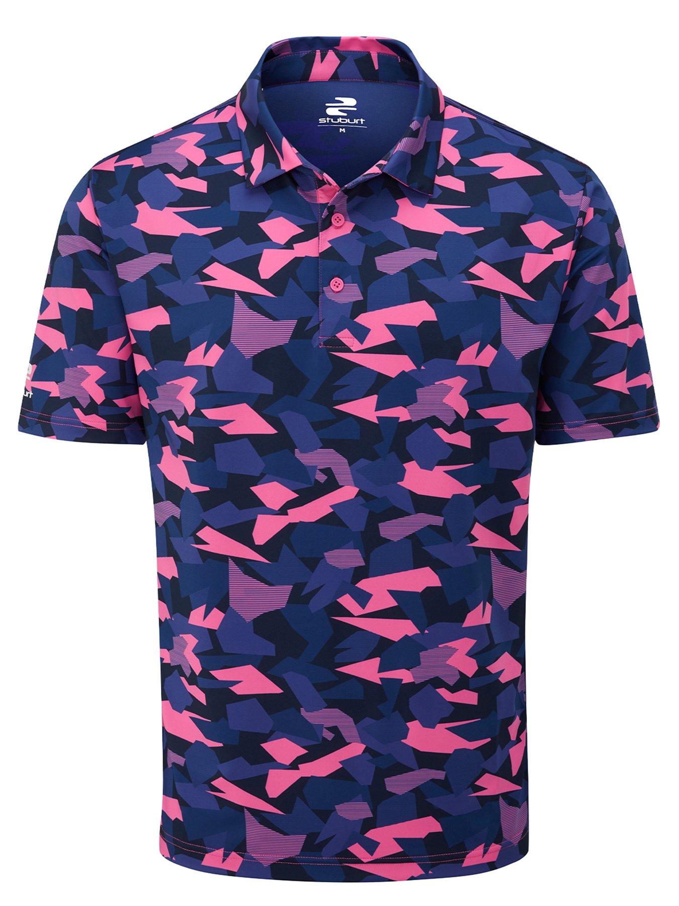 undefined Mens Golf Bullfinch Polo - Blue/pink