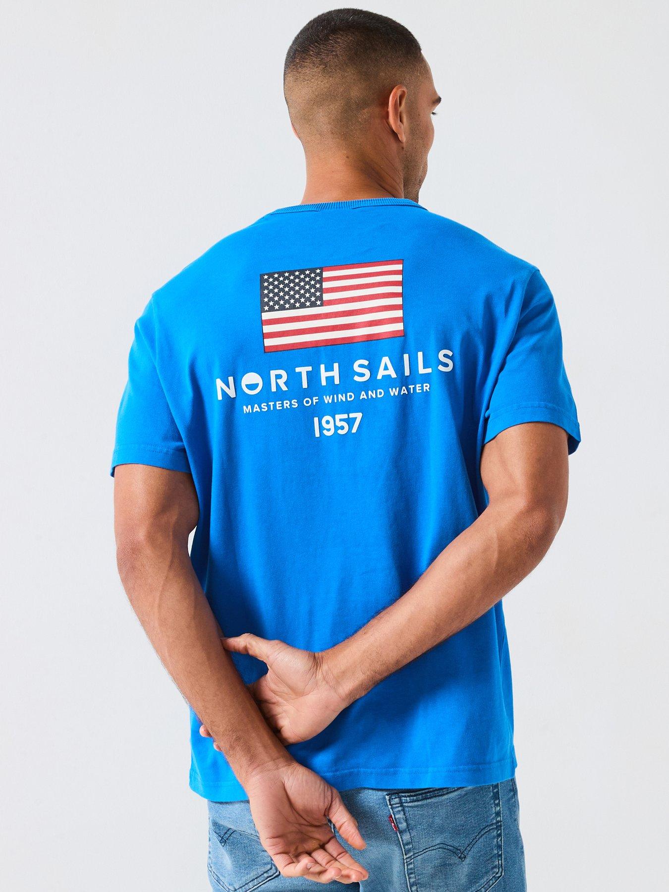 North Sails Small Logo Crew Neck T-Shirt - Bright Blue