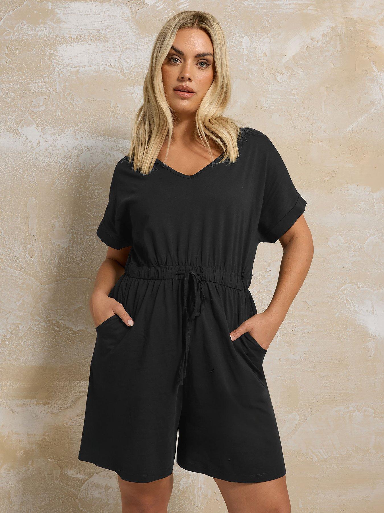 undefined Curve Cotton Keyhole Playsuit