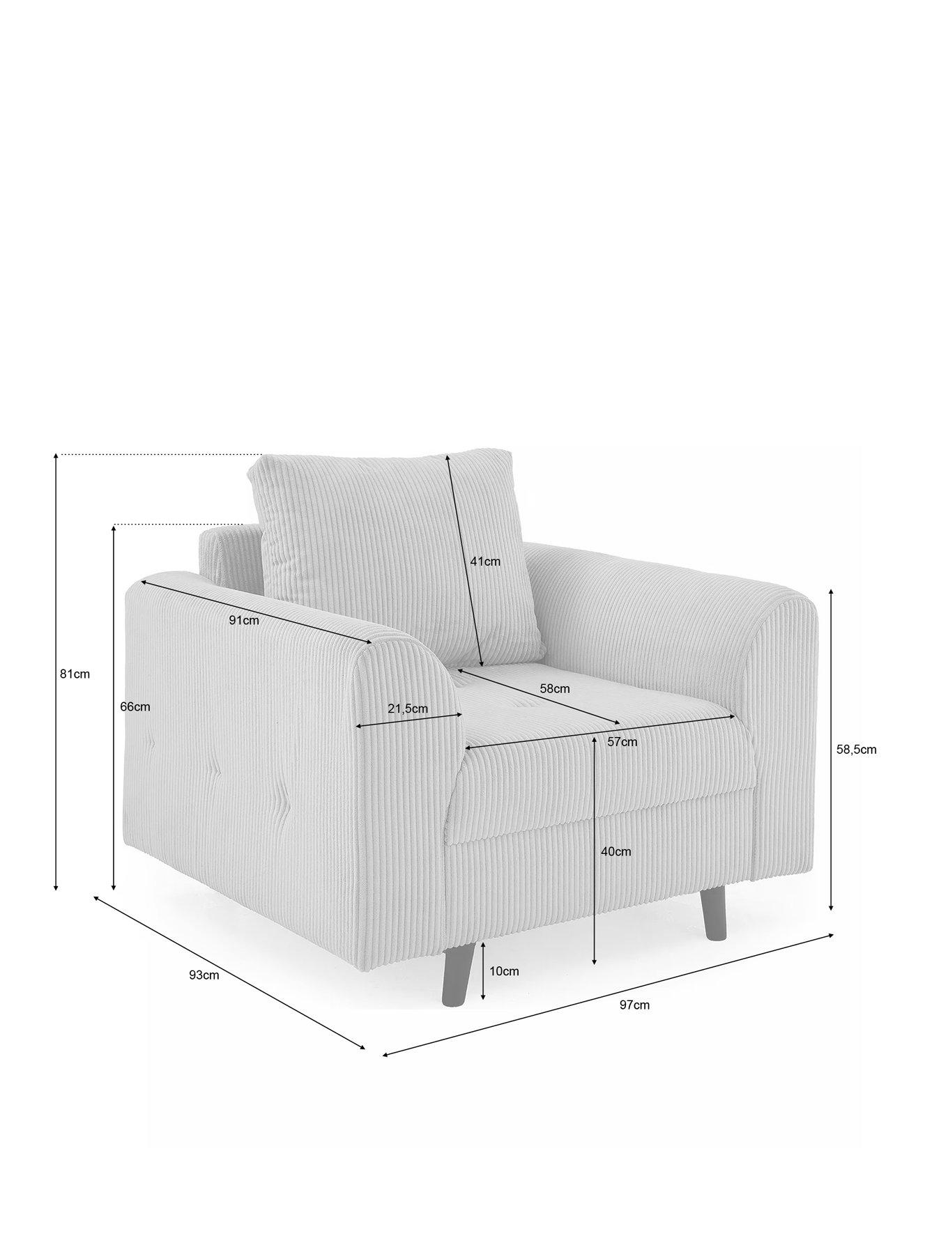 Image 7 of 7 of Very Home Rune Cord Armchair