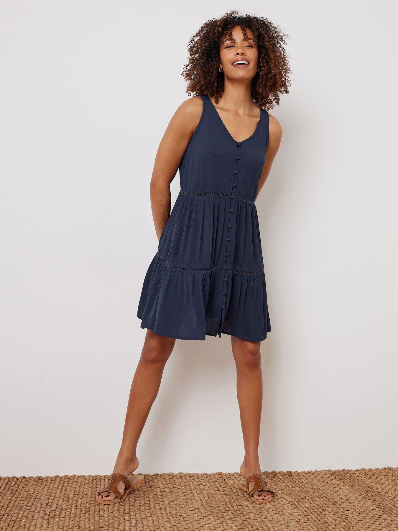 undefined Button Beach Dress