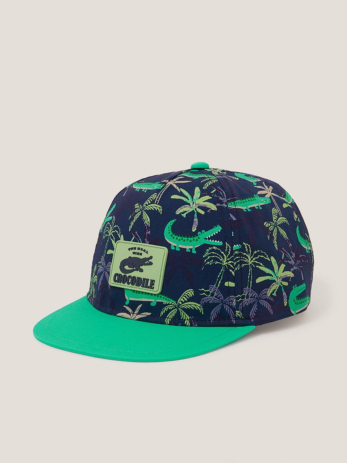 Image of Monsoon Boys Crocodile Print Cap - Blue
