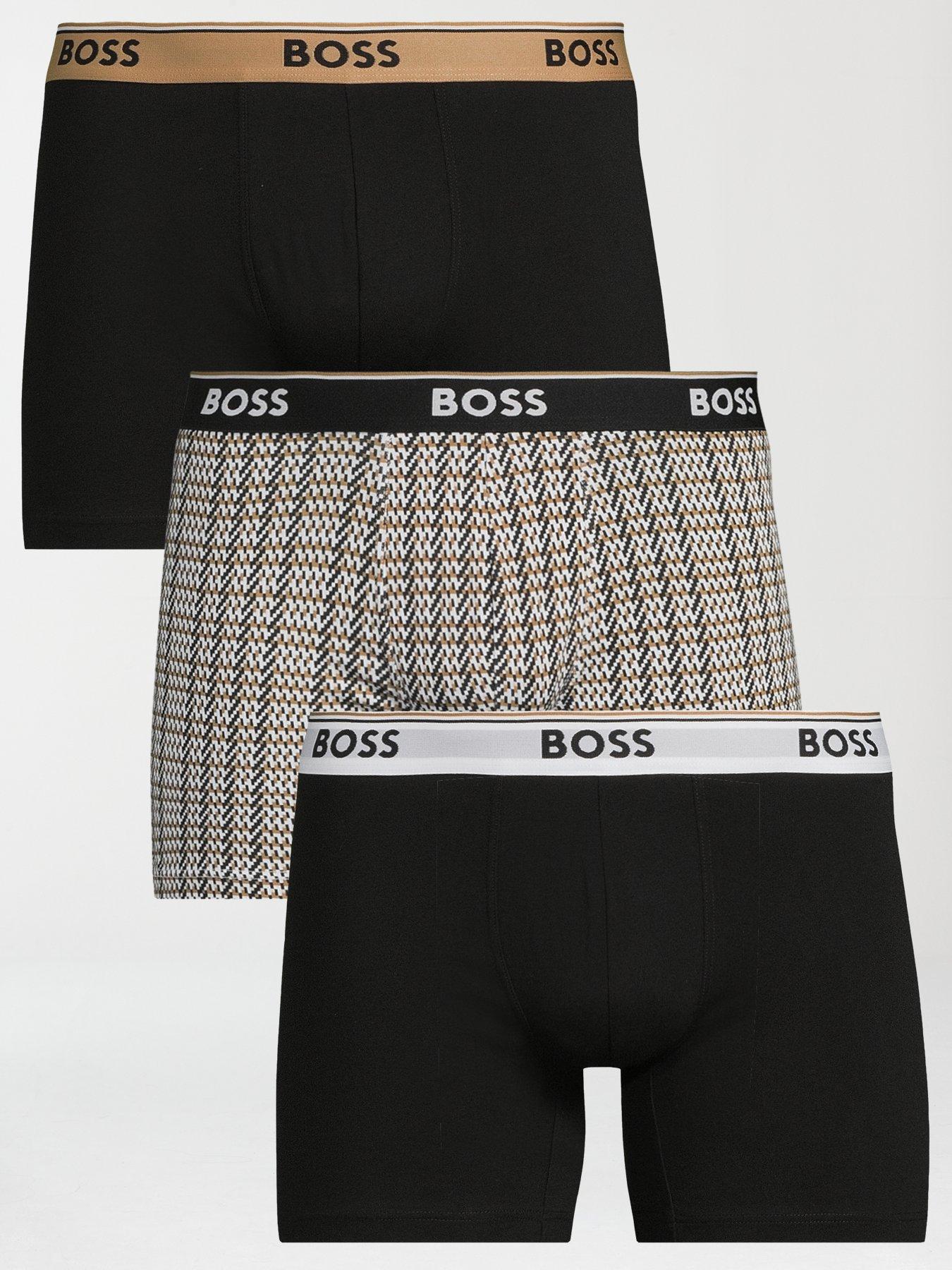 undefined Boss 3 Pack Power Printed Boxer Briefs - Assorted