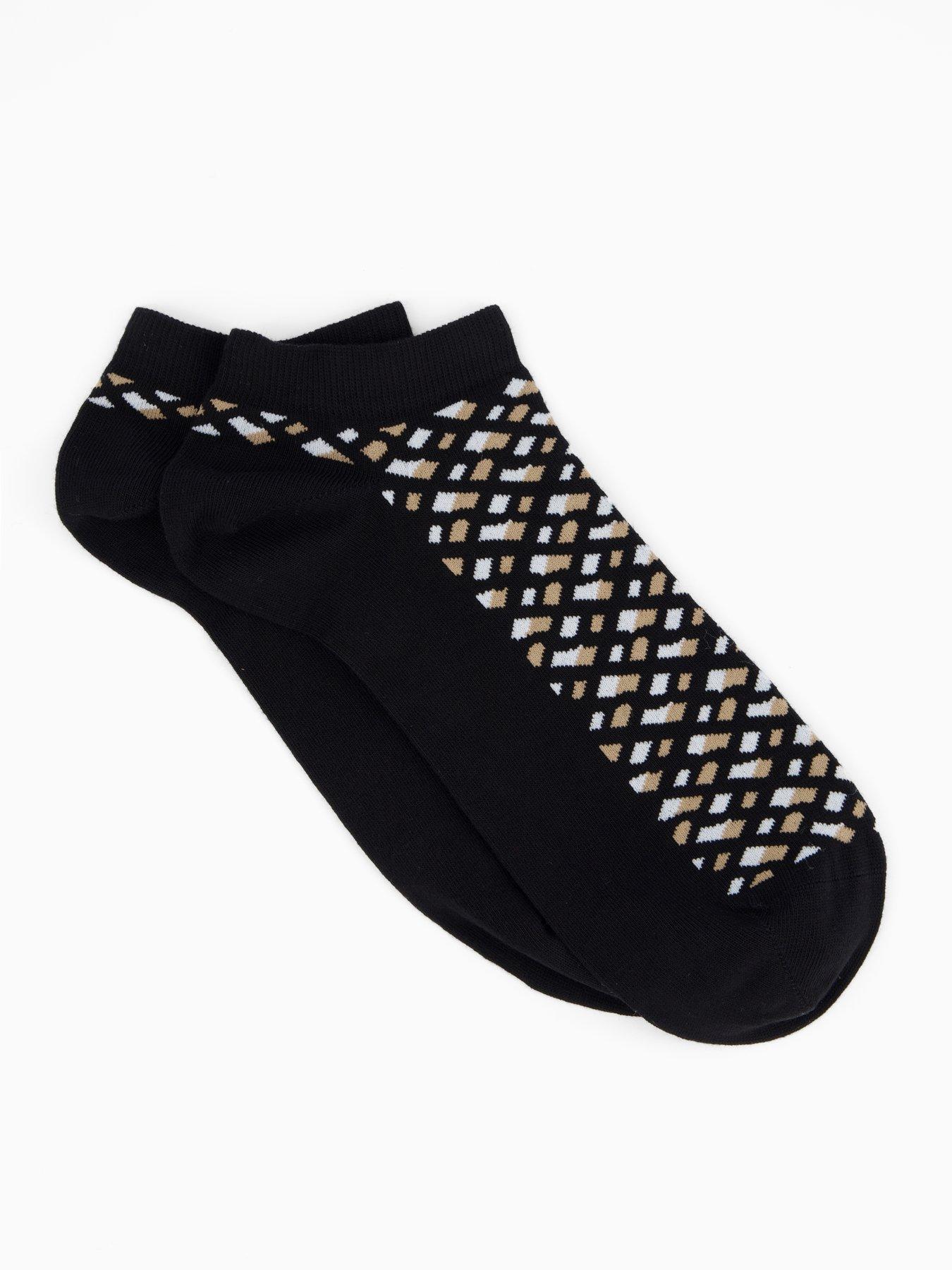 Image 2 of 3 of BOSS 2 Pack Monogram Crew Socks - Black
