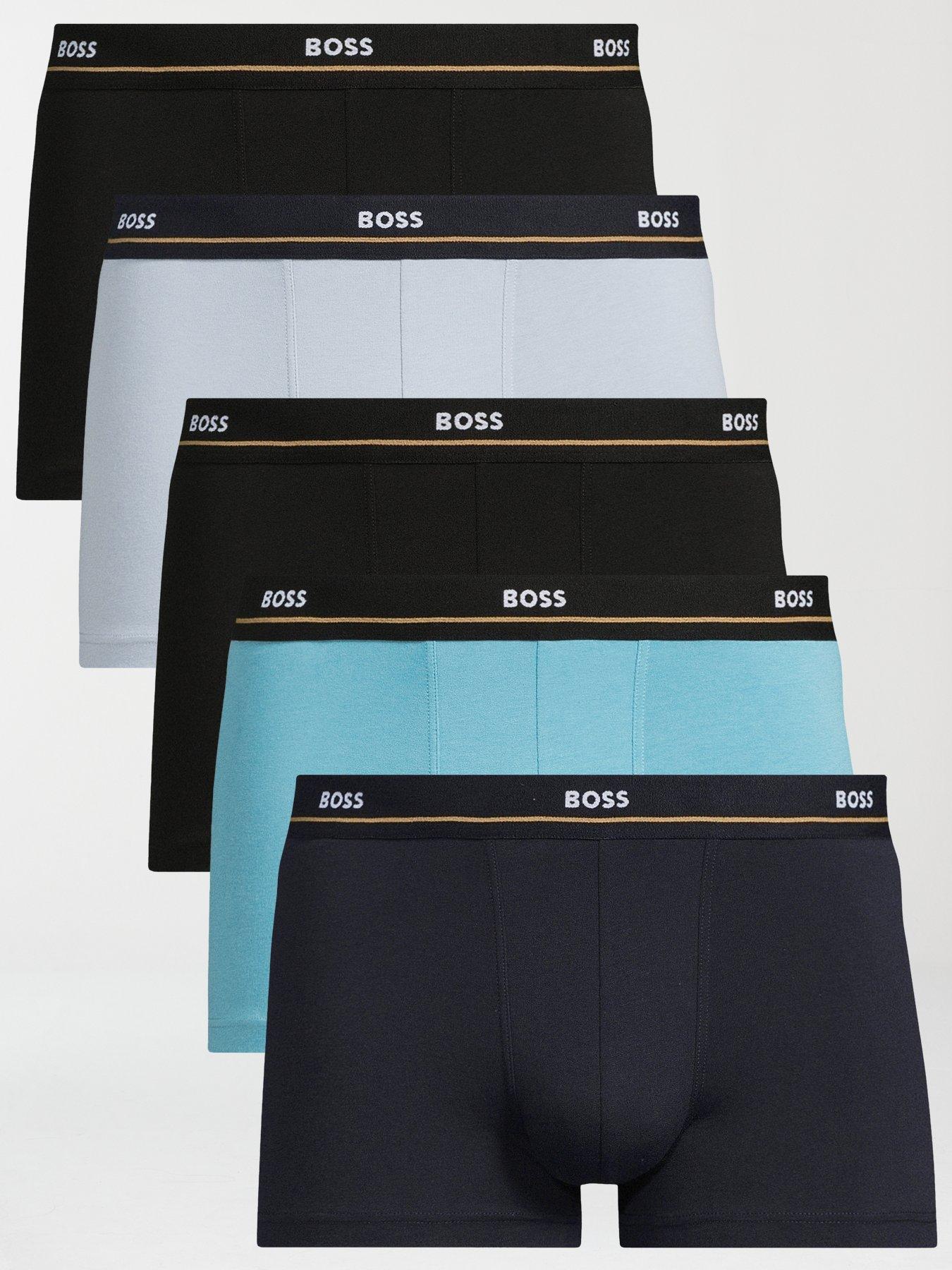 undefined Boss 5 Pack Essential Waistband Trunks - Assorted