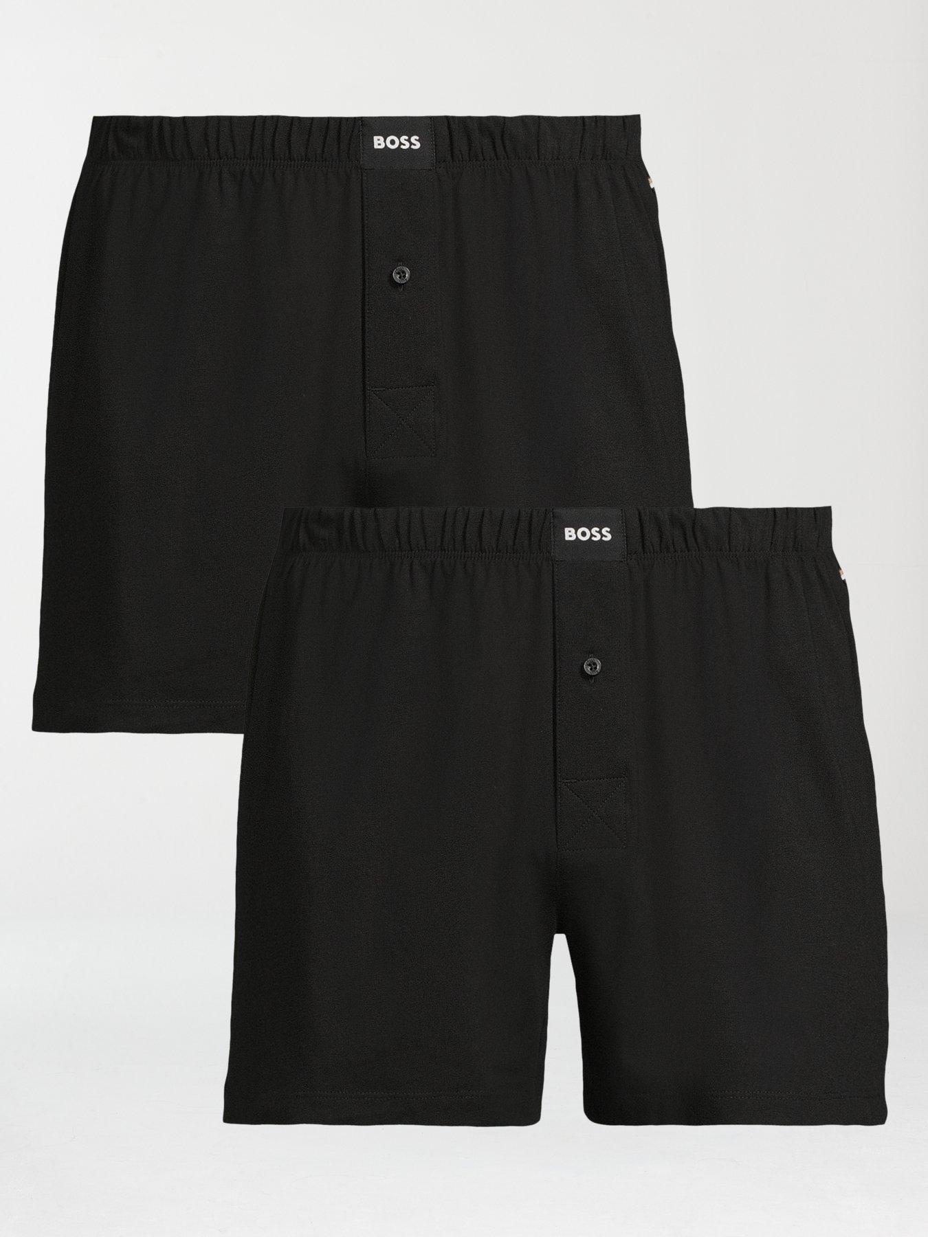 BOSS 2 Pack Jersey Boxers - Black