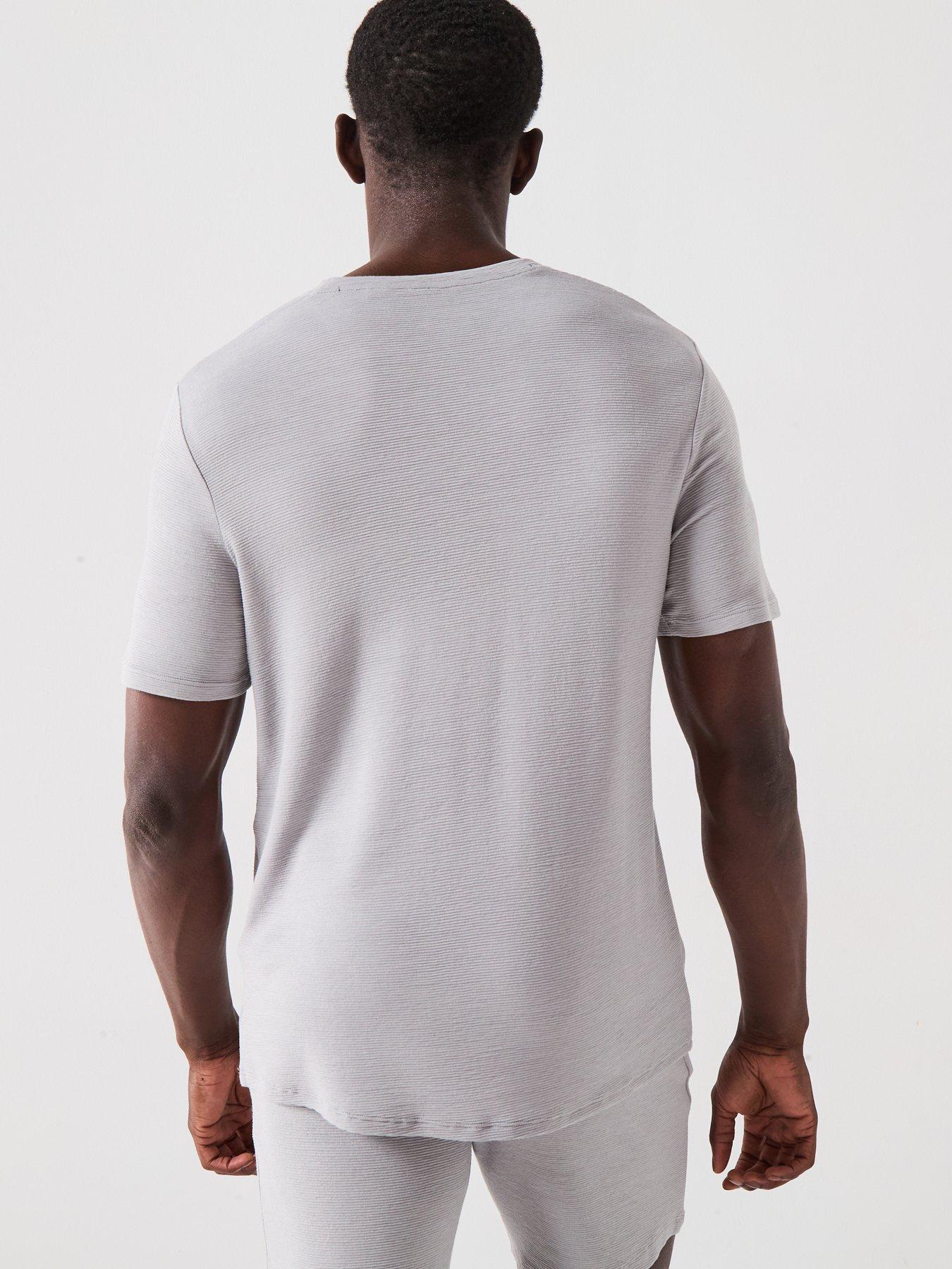 Image 2 of 4 of BOSS Ribbed Loungewear T-Shirt - Grey