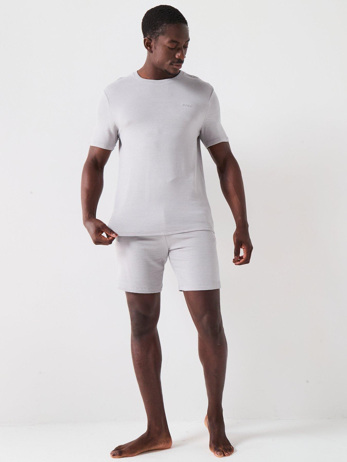 Image 3 of 4 of BOSS Ribbed Loungewear T-Shirt - Grey