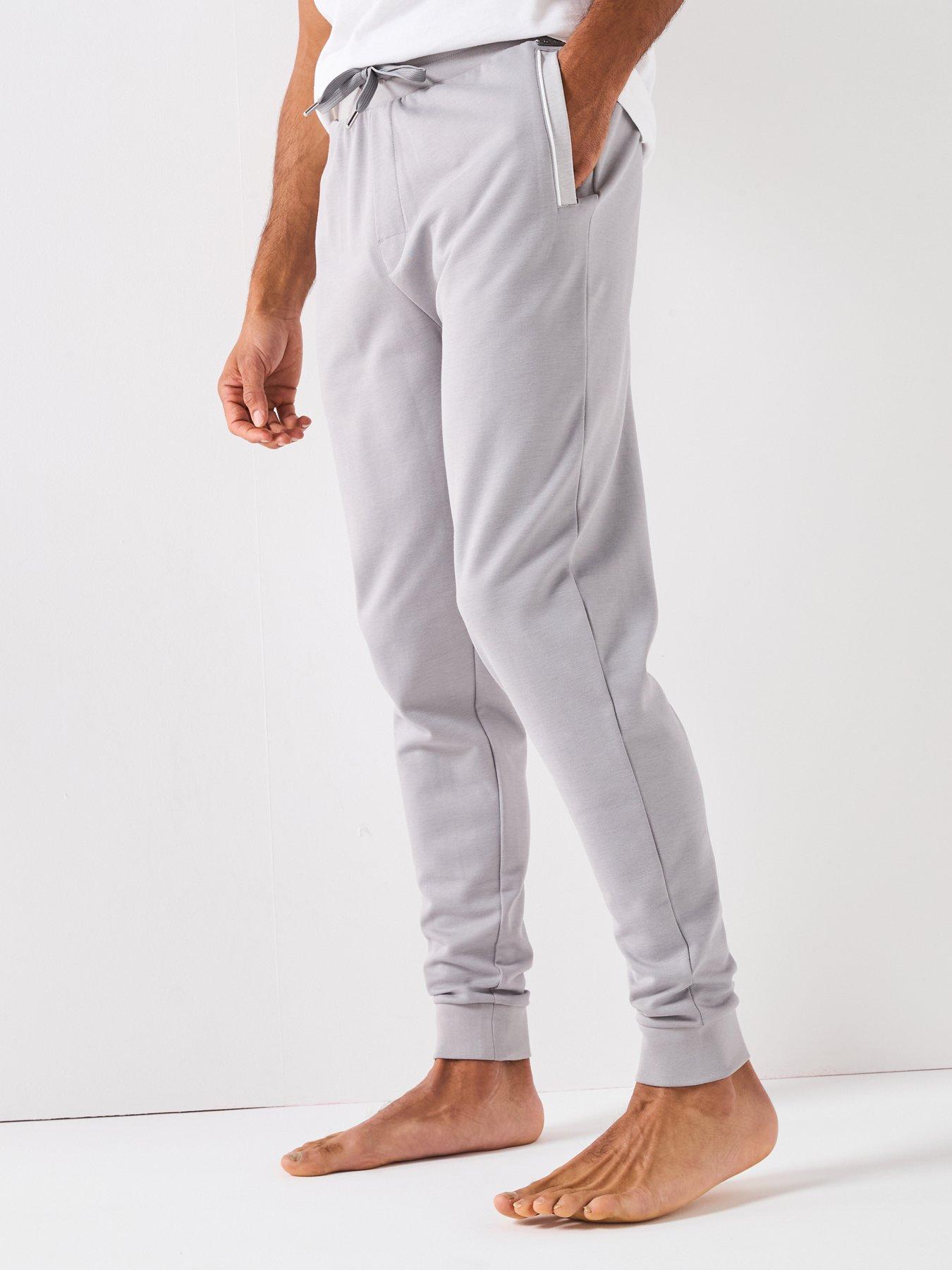 Image 1 of 5 of BOSS Contrast Panel Loungewear Pants - Grey