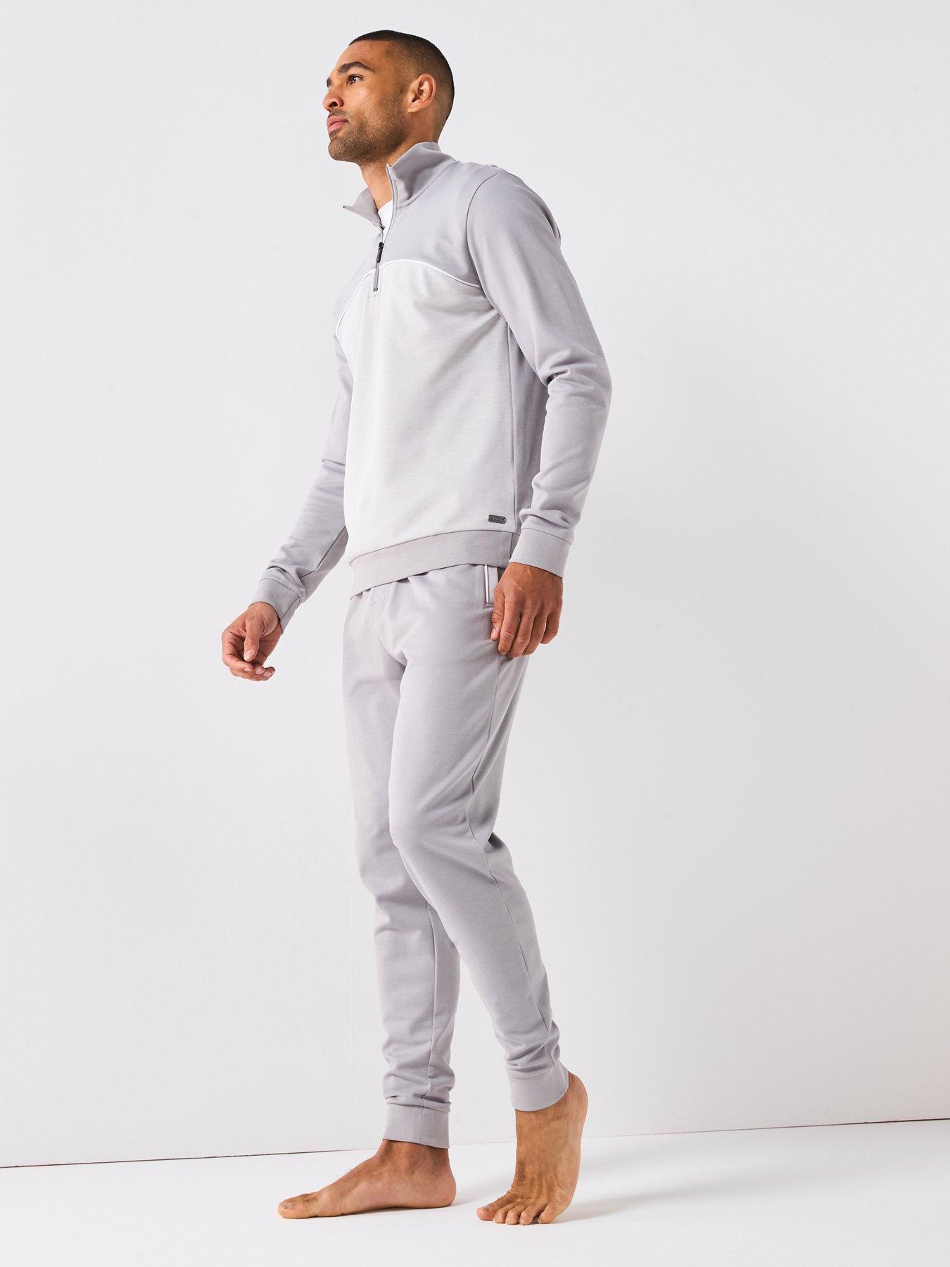 Image 3 of 5 of BOSS Contrast Panel Loungewear Pants - Grey