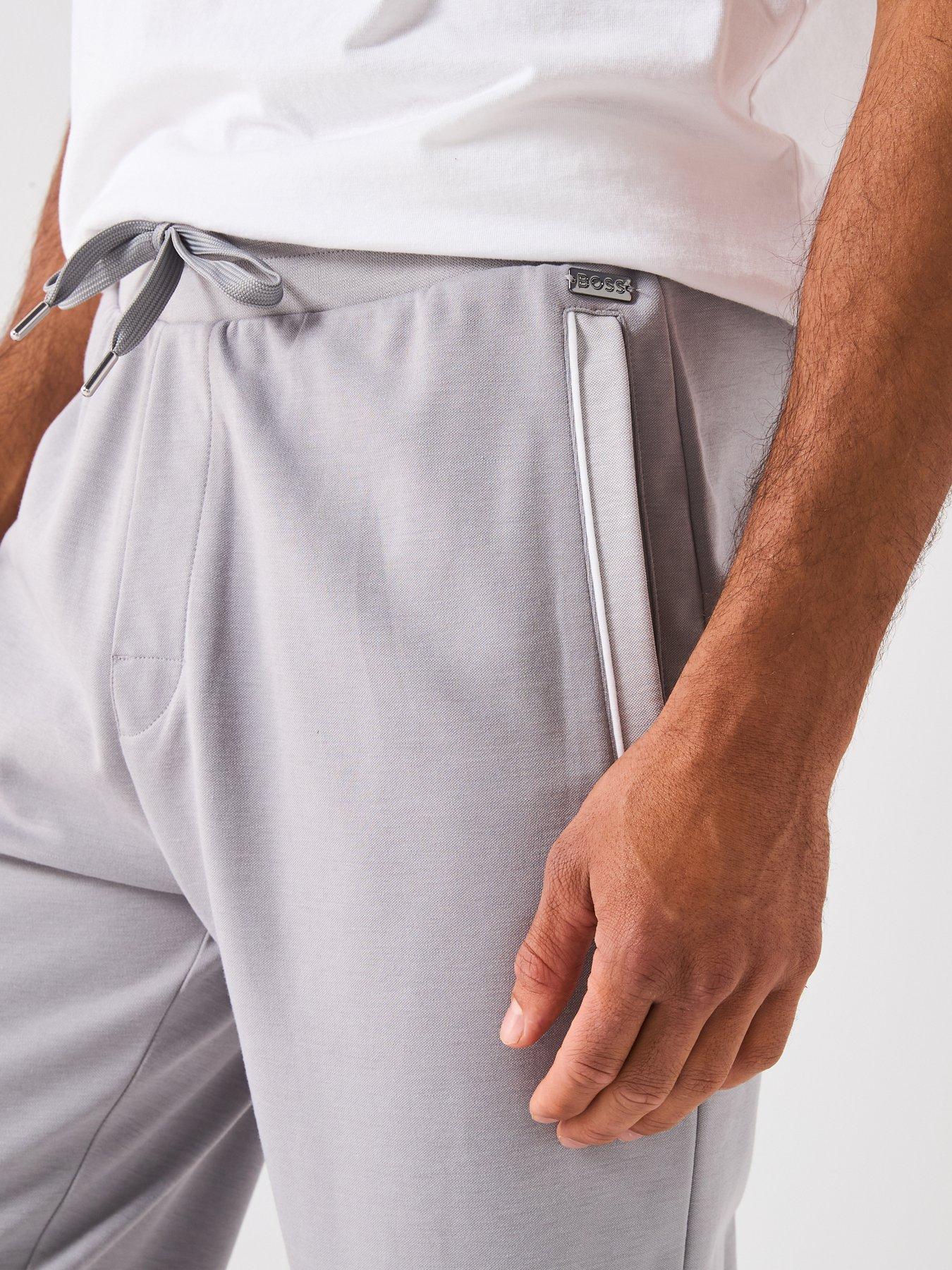 Image 4 of 5 of BOSS Contrast Panel Loungewear Pants - Grey