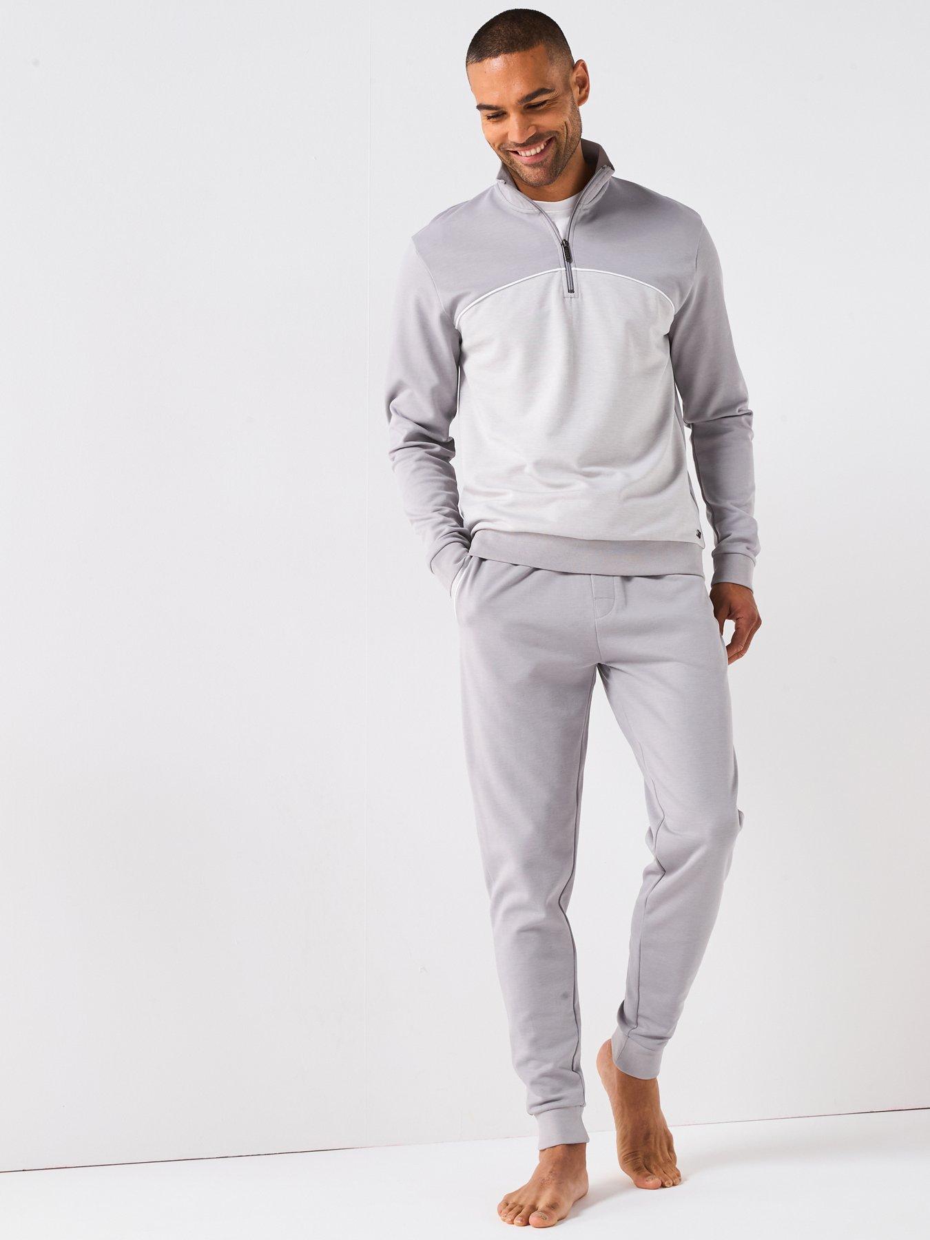 Image 5 of 5 of BOSS Contrast Panel Loungewear Pants - Grey