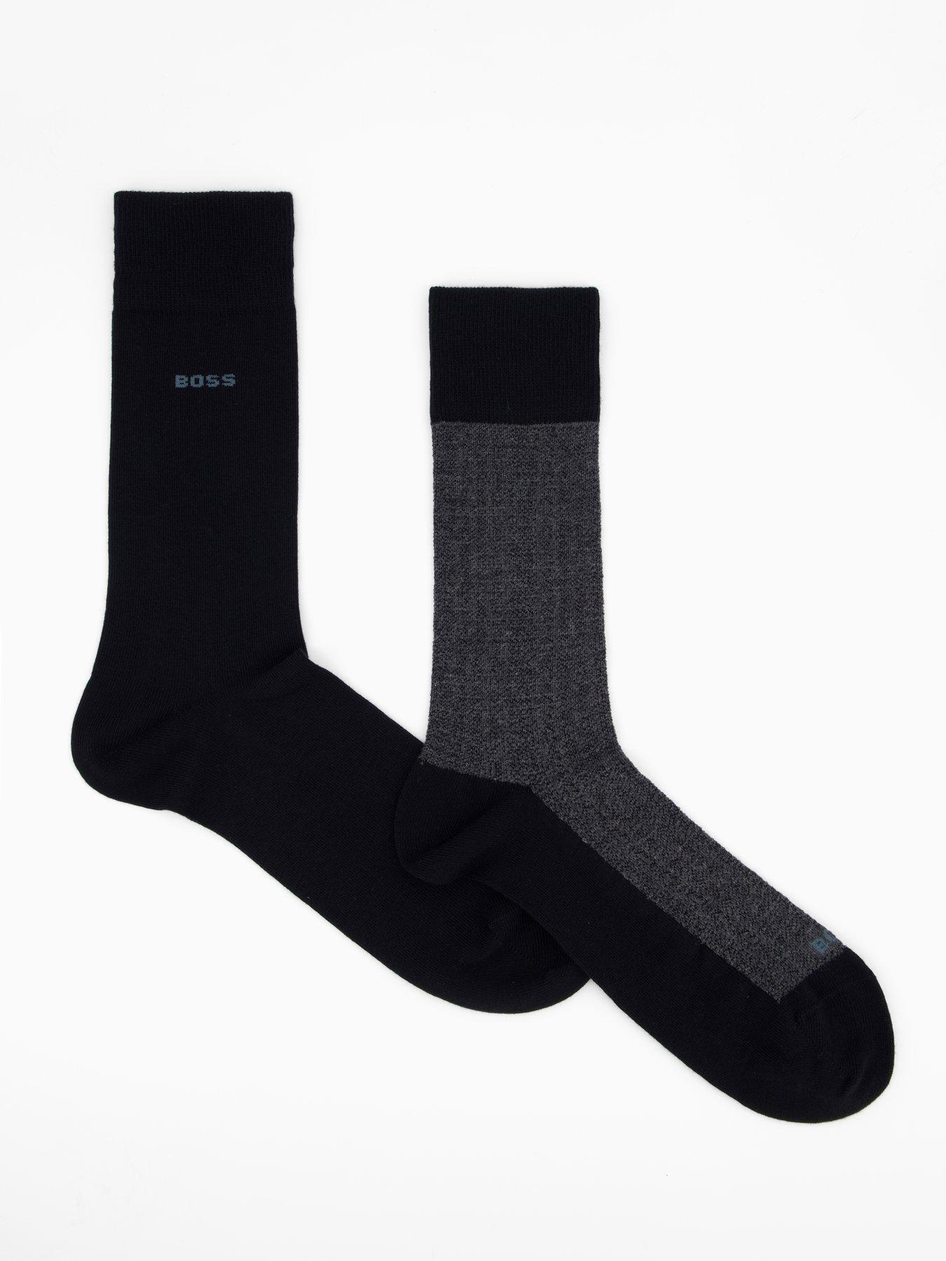 boss-2-pack-mini-pattern-crew-socks-blackfront