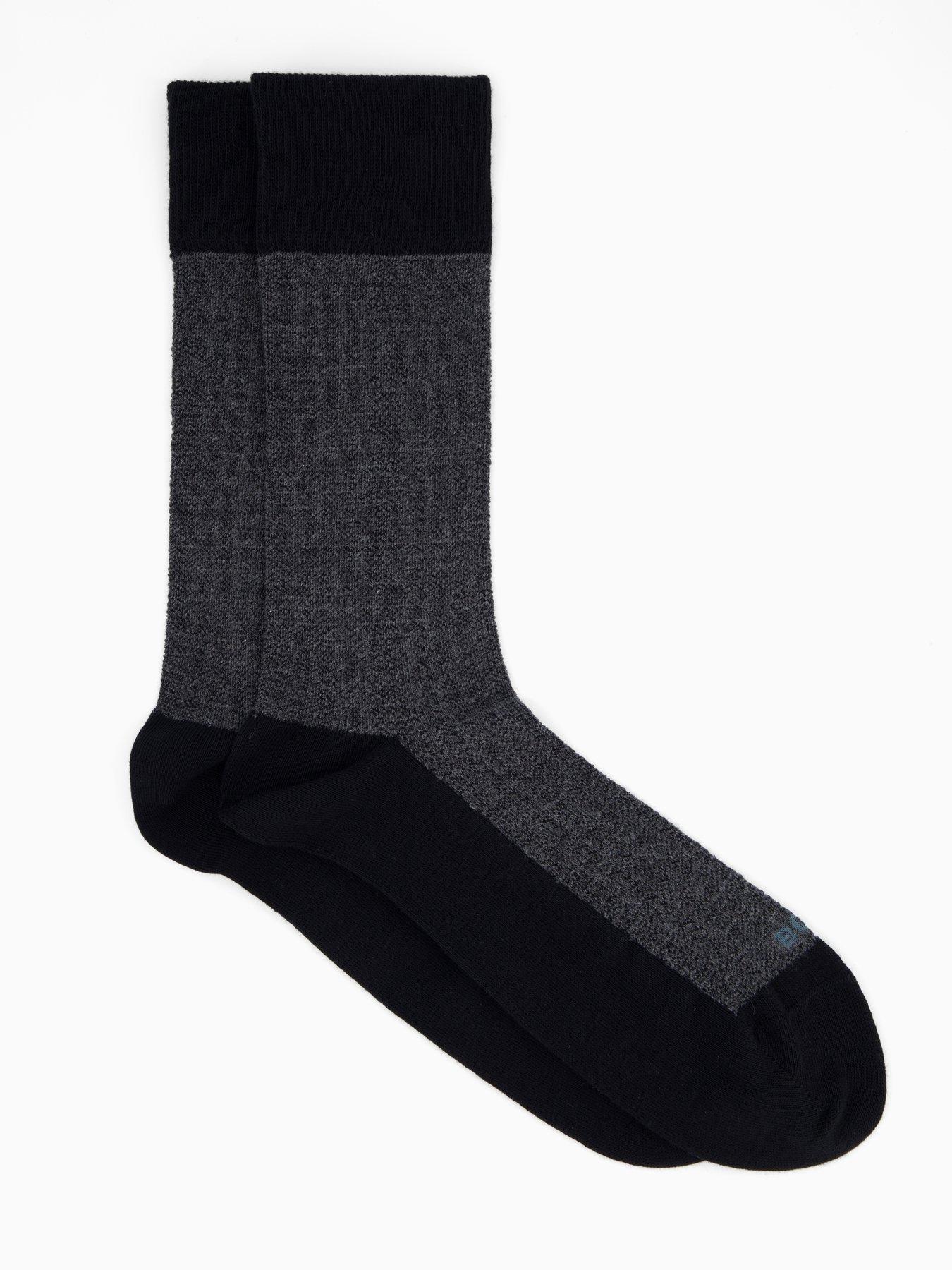 boss-2-pack-mini-pattern-crew-socks-blackstillFront